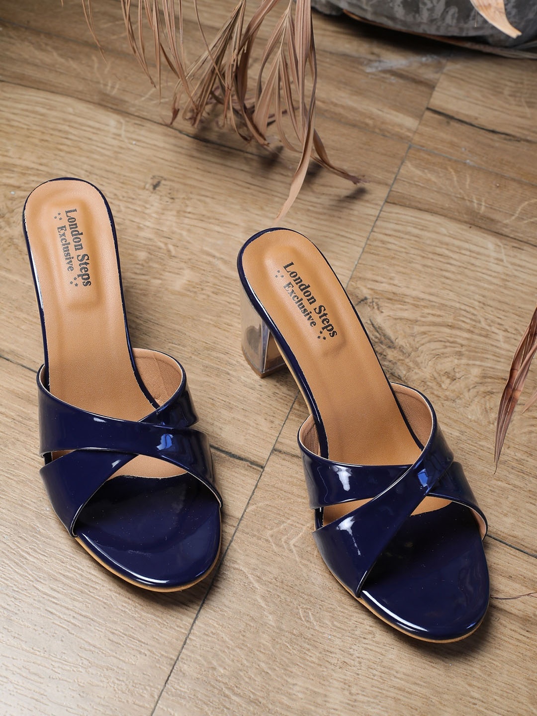 

LONDON STEPS Solid Block Heels, Navy blue