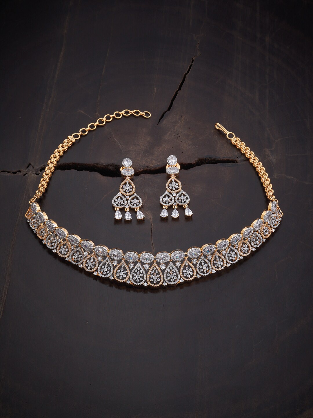 

Kushal's Fashion Jewellery Gold-Plated & CZ-Studded Jewellery Set