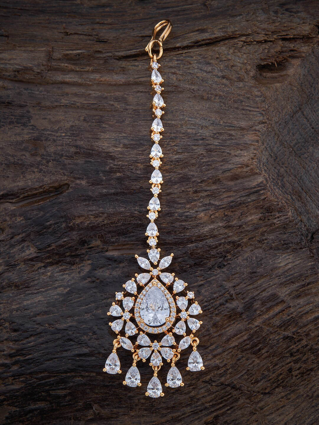 

Kushal's Fashion Jewellery Gold-Plated Maang Tikka