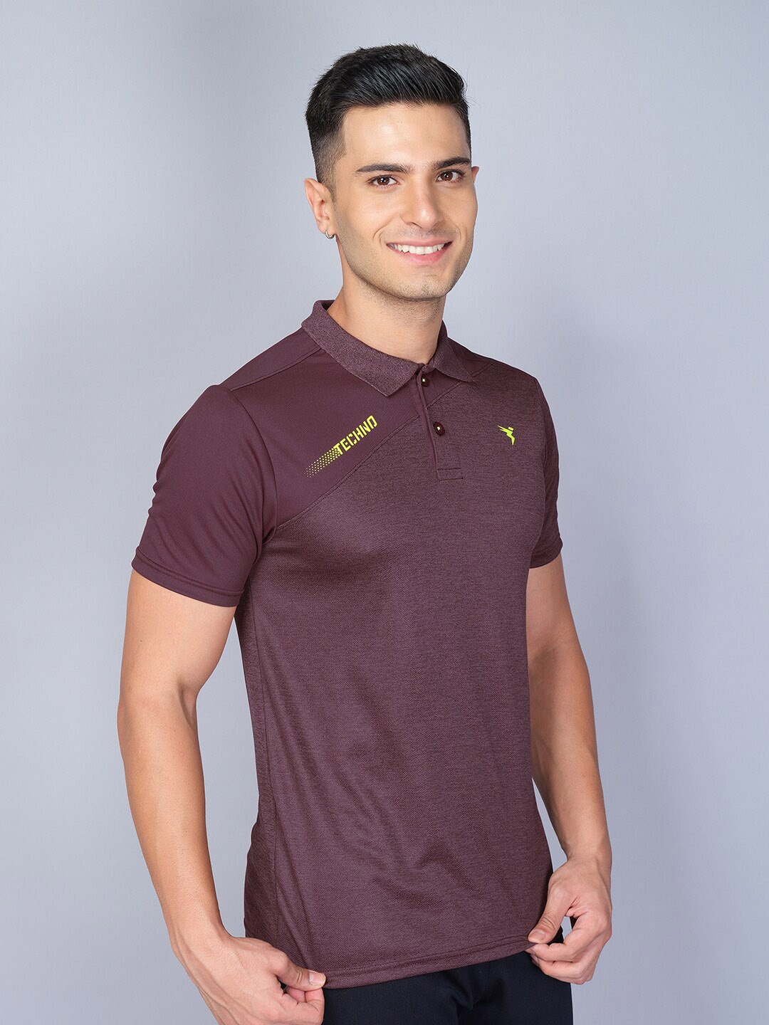 

Technosport Polo Collar Training T-shirt, Burgundy