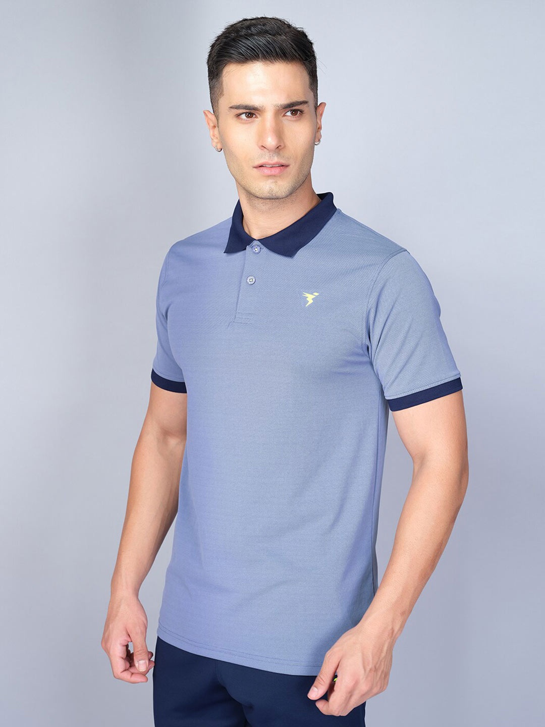 

Technosport Polo Collar Antimicrobial Training Or Gym T-shirt, Na