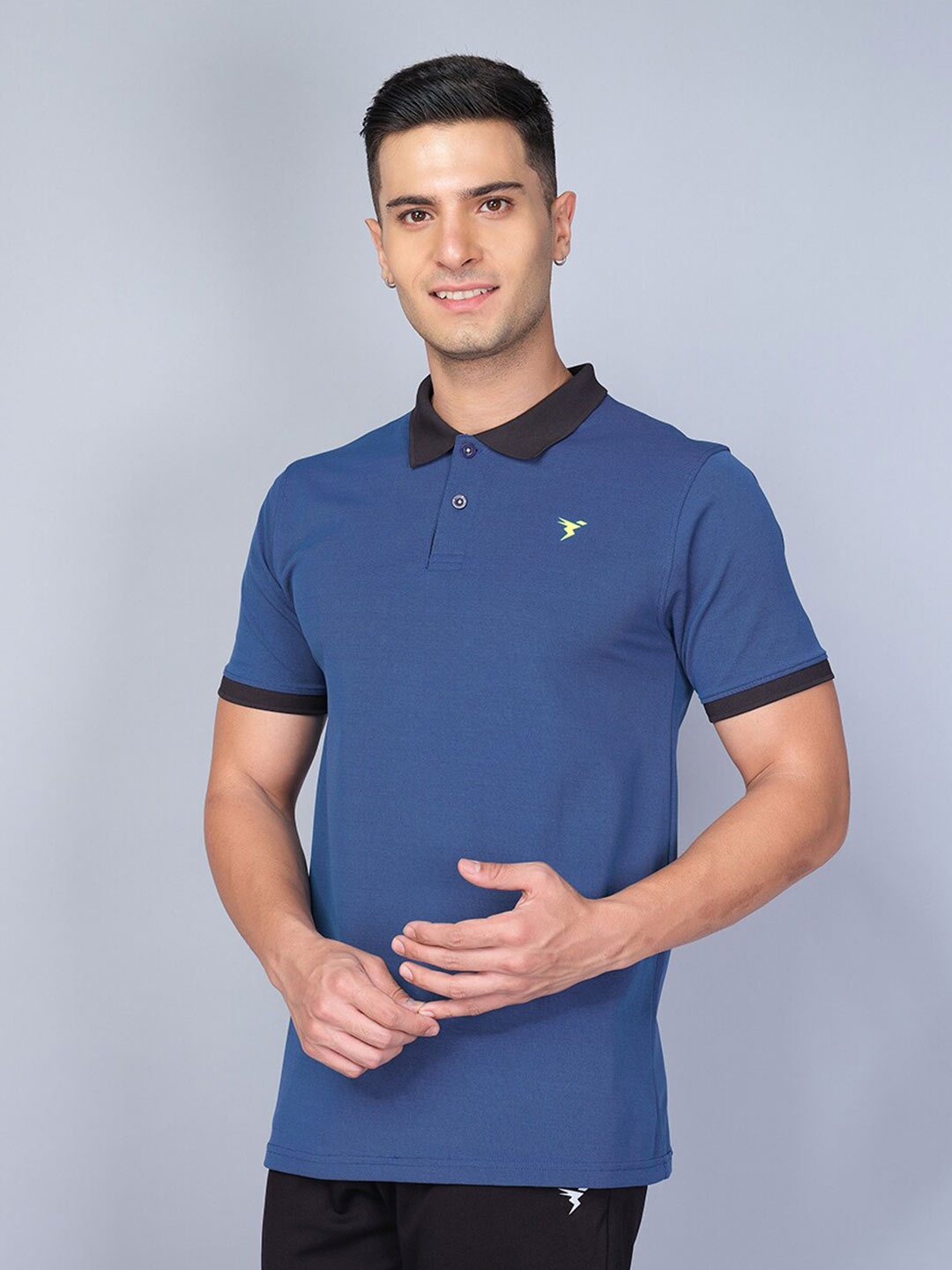 

Technosport Polo Collar Antimicrobial Or Gym T-shirt, Blue