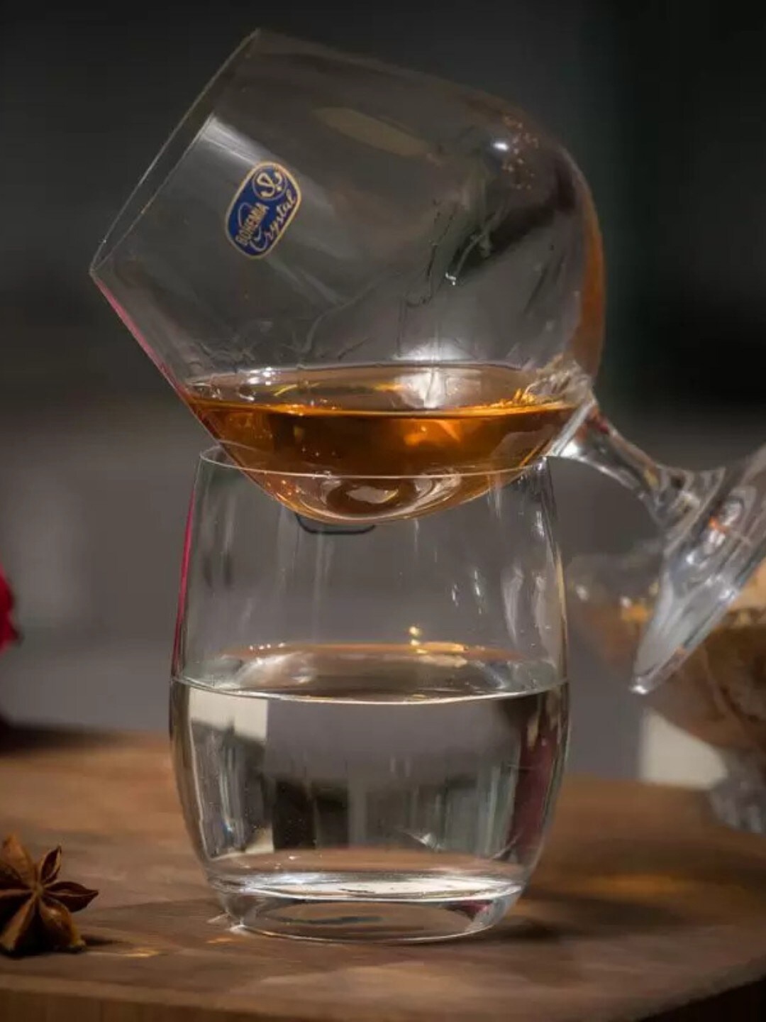 

smart serve Lara Transparent 6 Pcs Crystal Brandy Whisky Glasses 400 ml Each