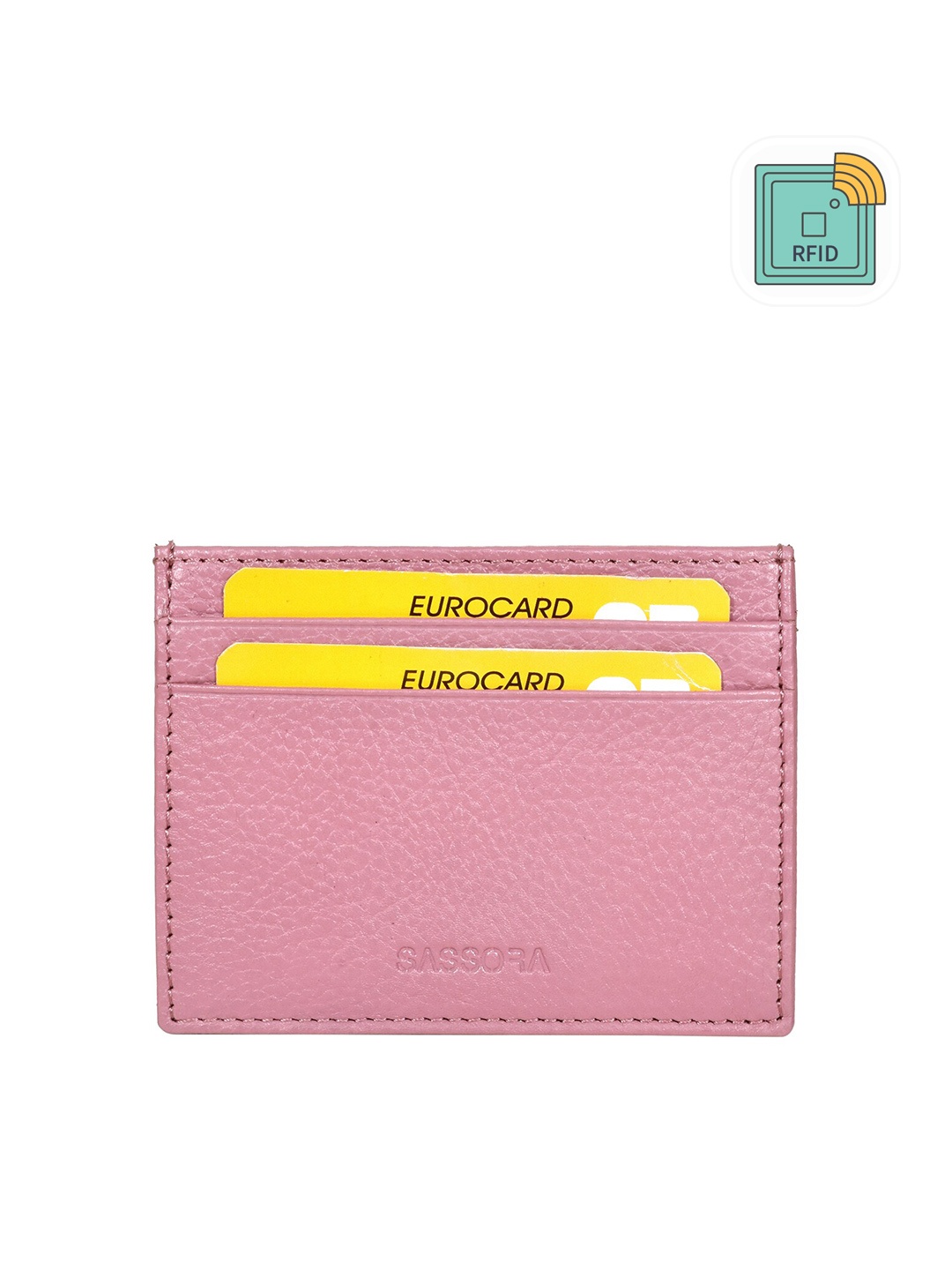 

Sassora Women Leather Card Holder, Purple