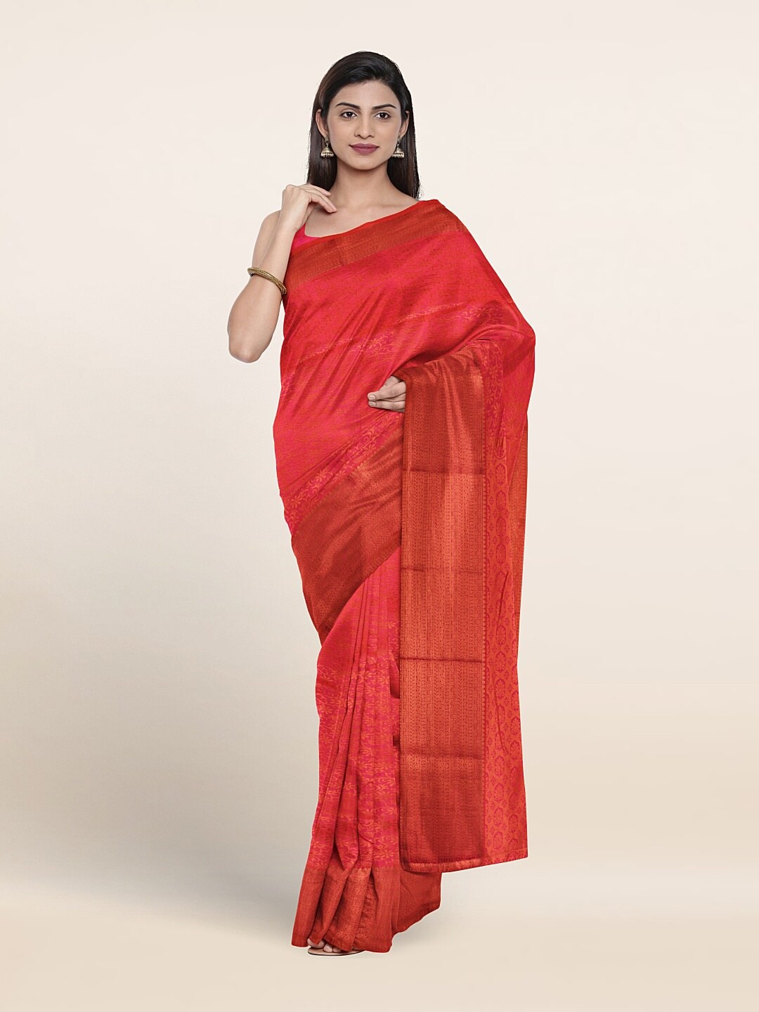 

Pothys Woven Design Zari Art Silk Saree, Red