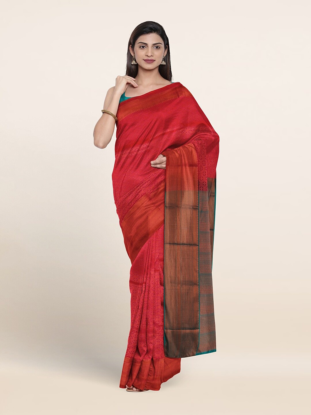 

Pothys Woven Design Zari Art Silk Saree, Pink