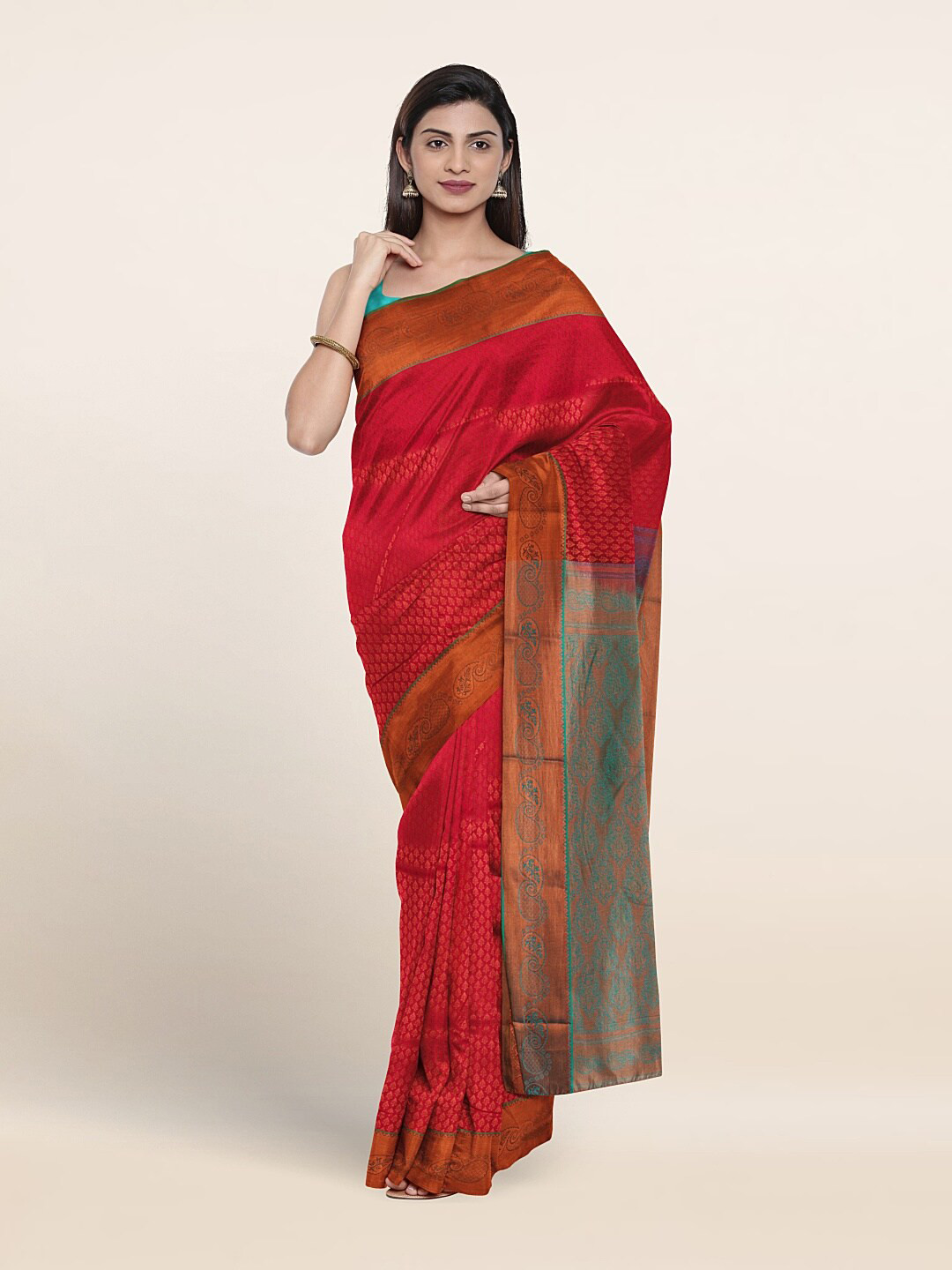 

Pothys Woven Design Zari Art Silk Saree, Pink