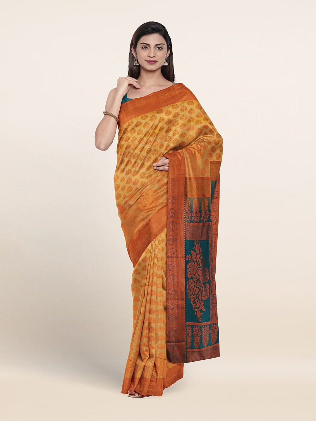 

Pothys Ethnic Motif Zari Art Silk Saree, Gold