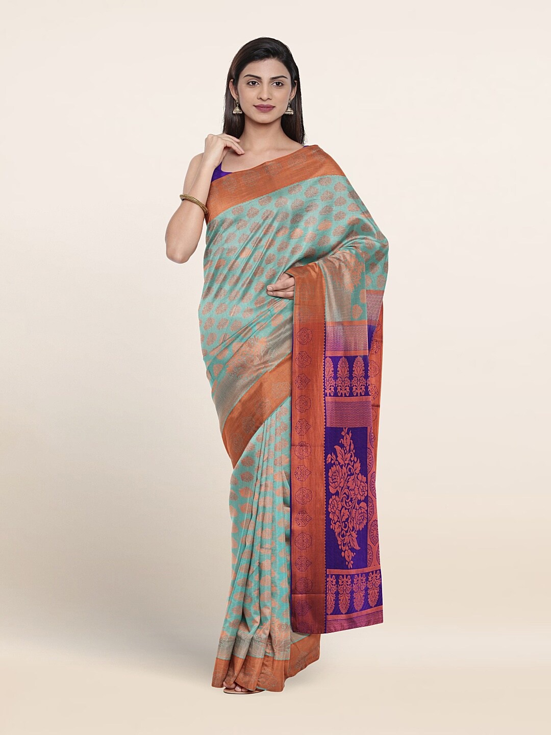 

Pothys Woven Design Saree, Blue
