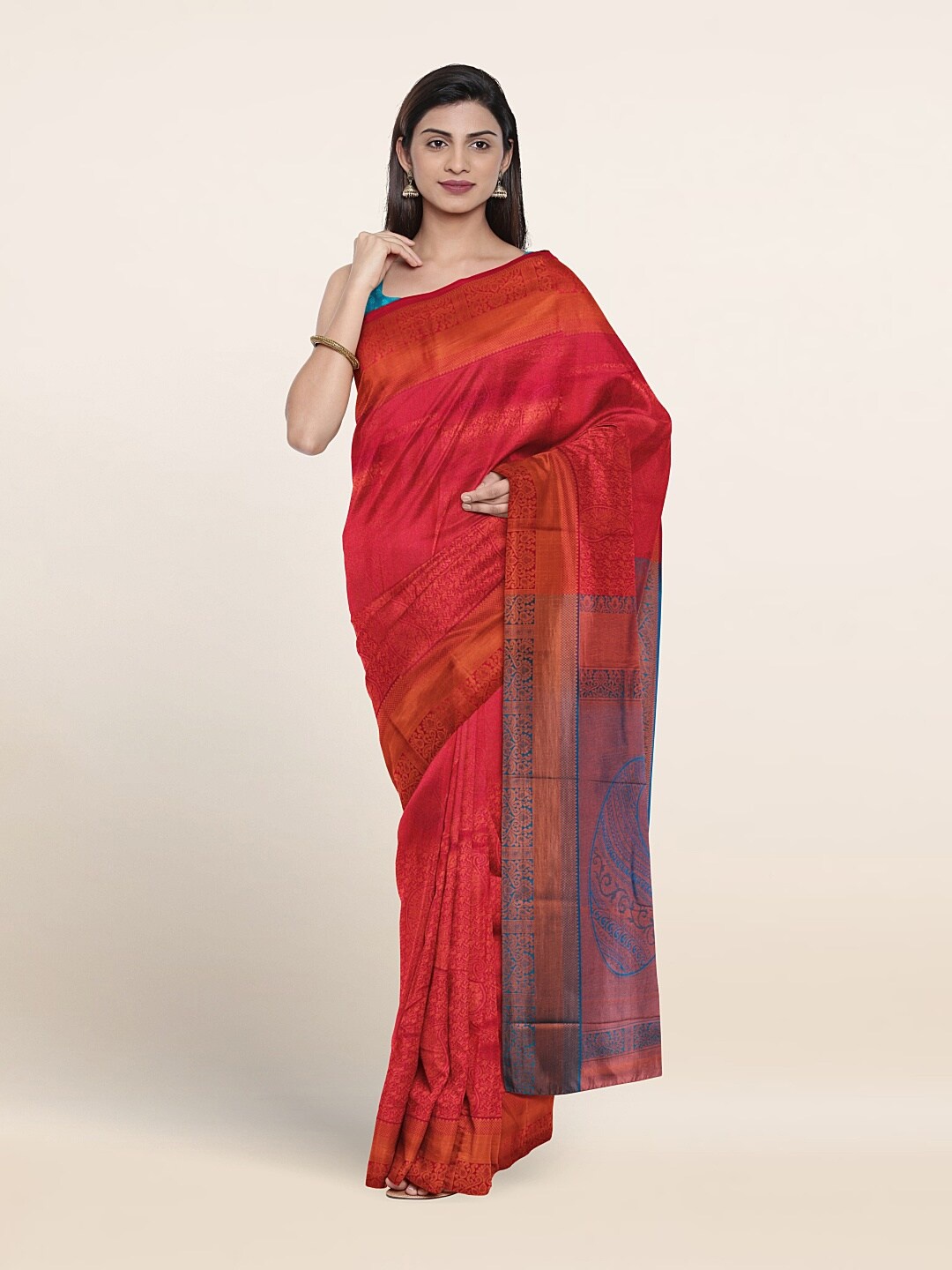

Pothys Woven Design Zari Saree, Pink