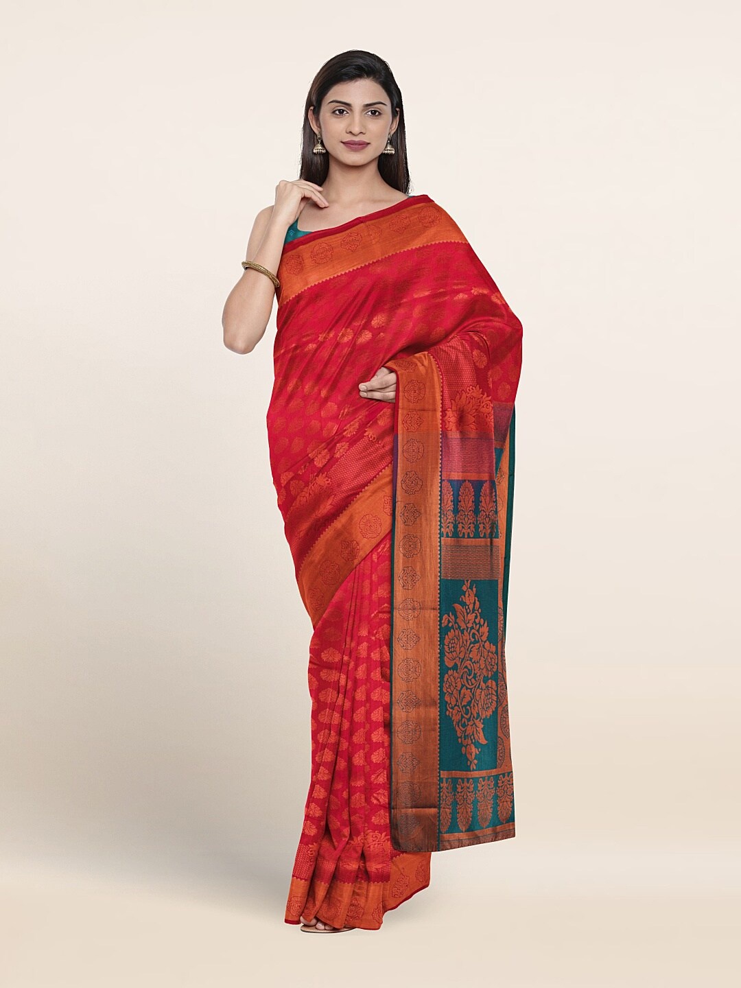

Pothys Woven Design Zari Art Silk Saree, Pink
