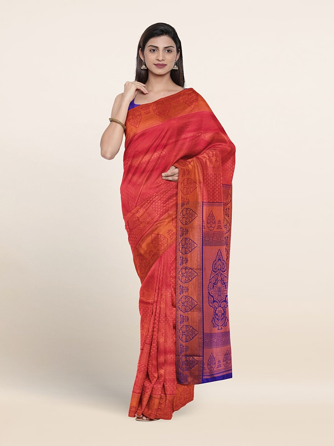 

Pothys Woven Design Zari Art Silk Saree, Red