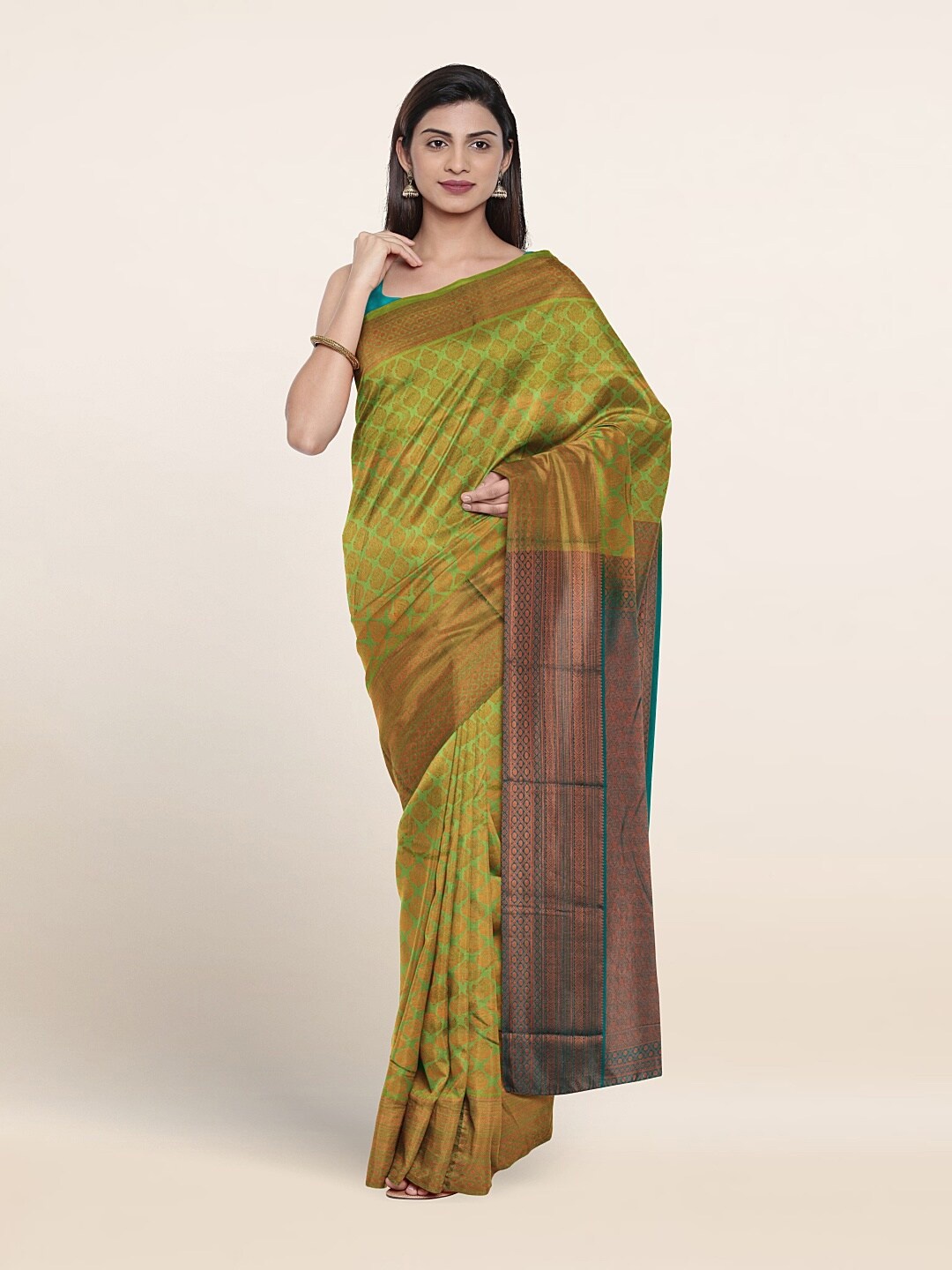 

Pothys Woven Design Saree, Green