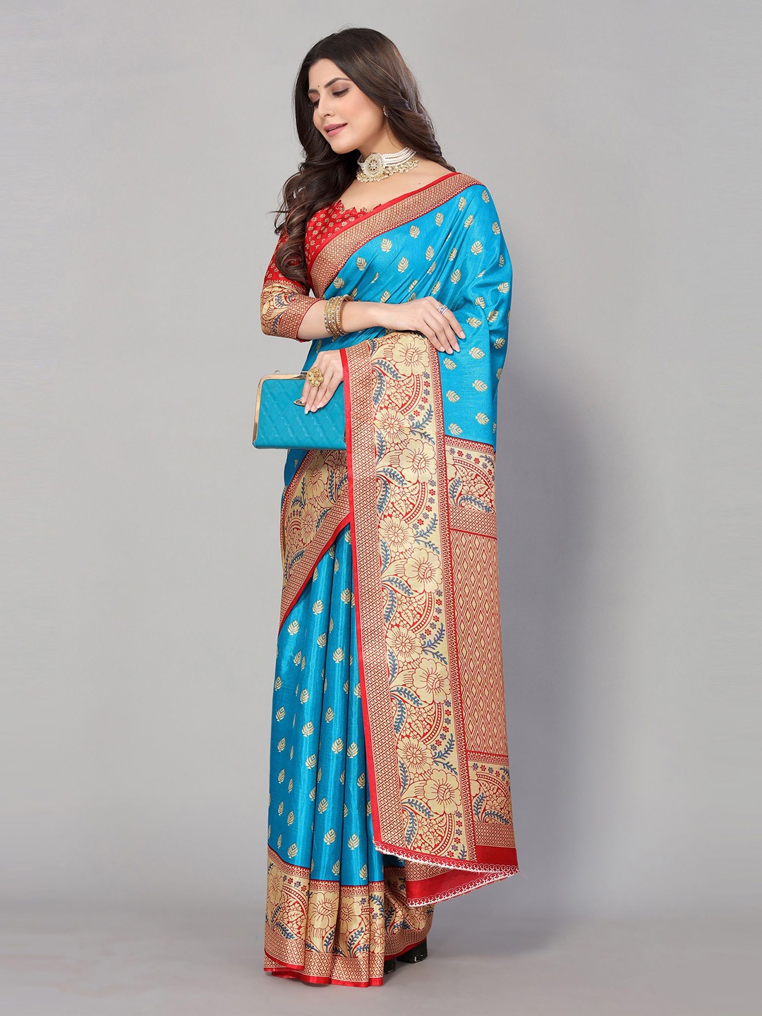 

KALINI Ethnic Motifs Saree, Blue
