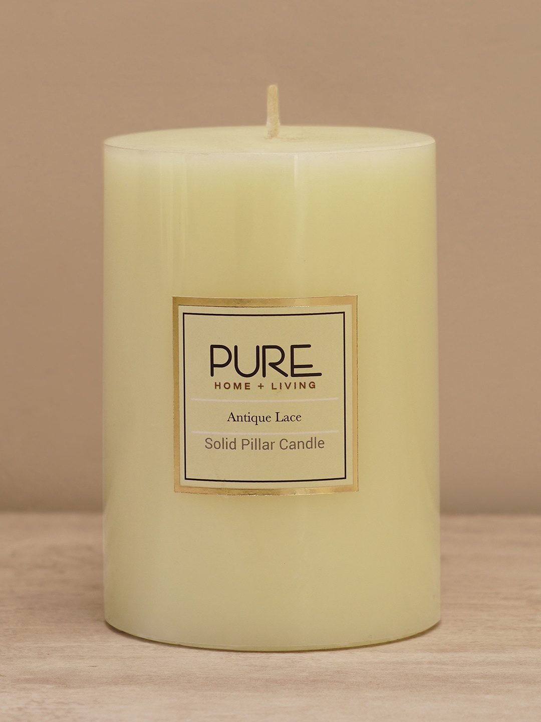 

Pure Home and Living Off White Antique Lace Fragrance Pillar Candle