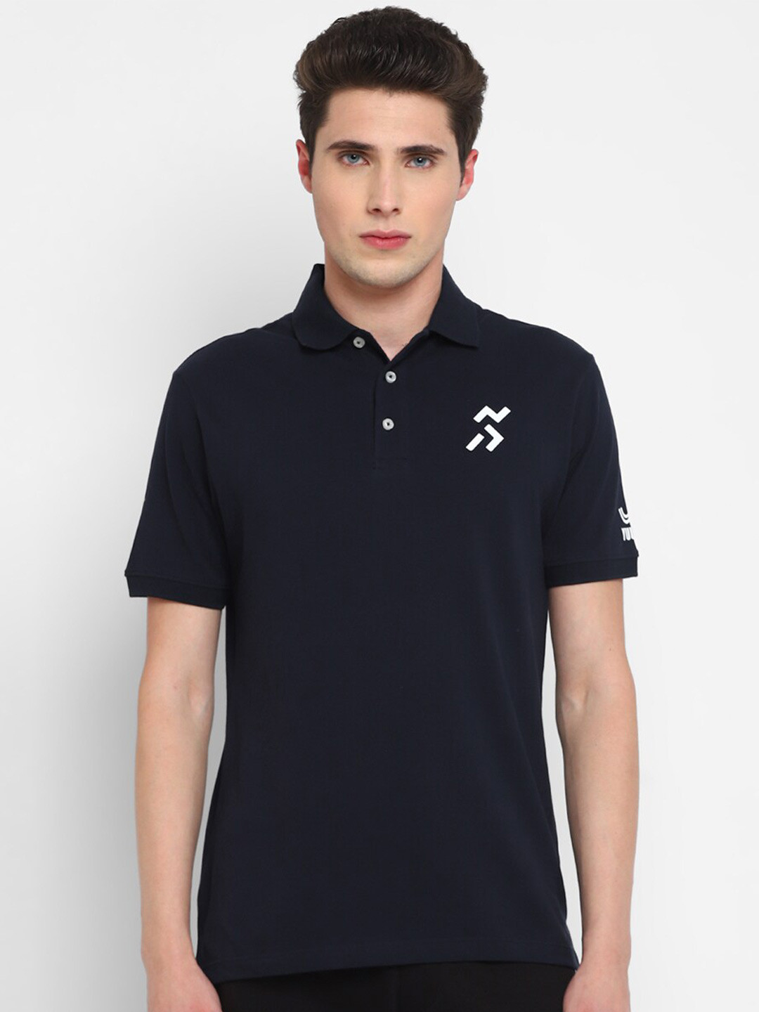

Yuuki Men Polo Collar Regular Fit T-shirt, Navy blue