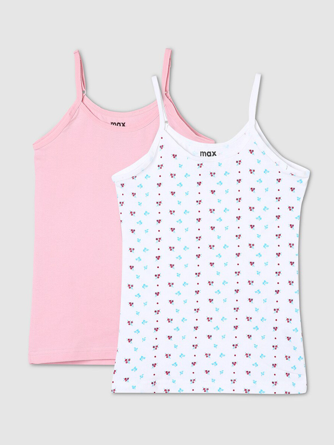 

max Girls Pack Of 2 Non-Padded Camisoles, White