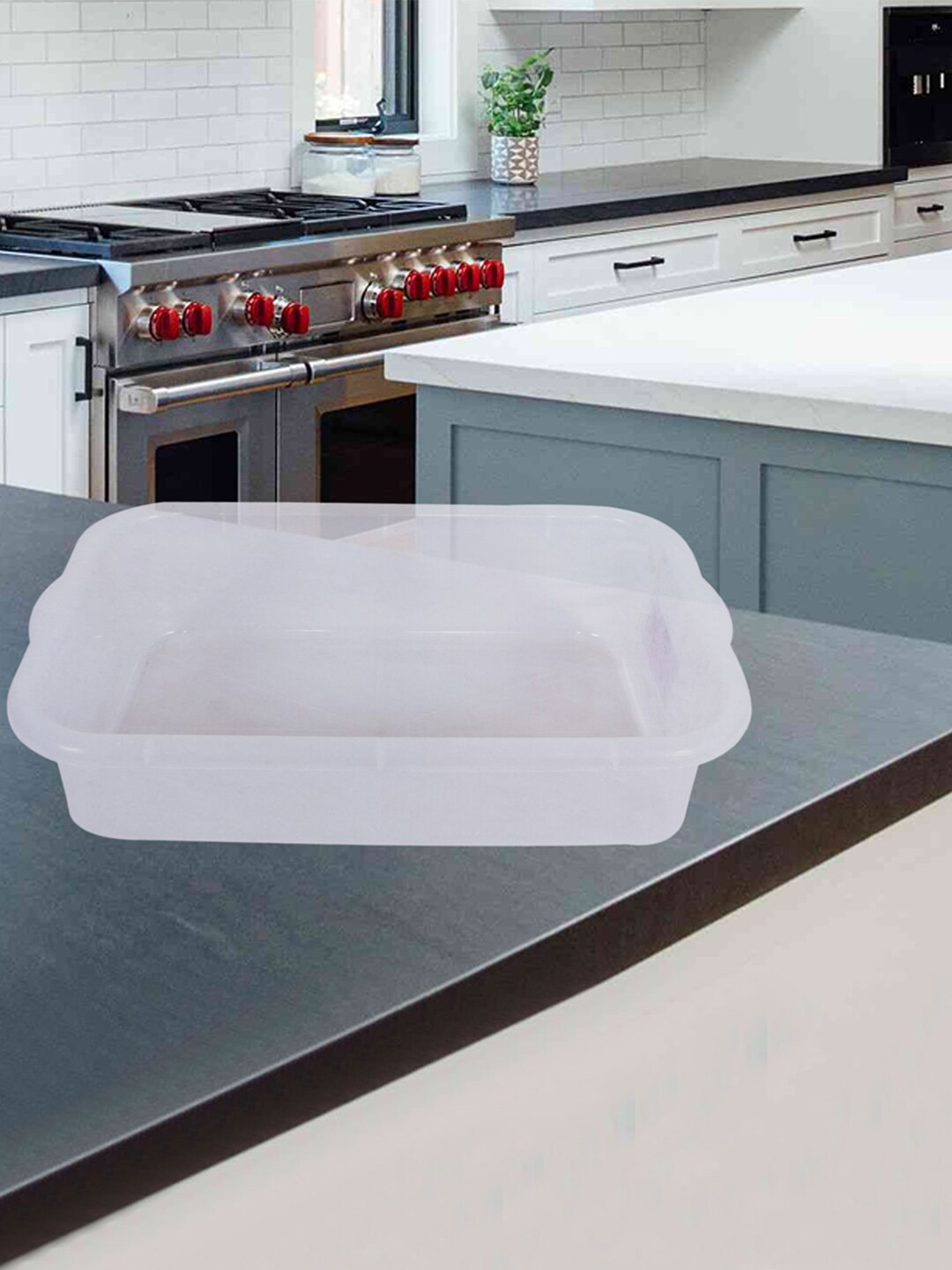 

Kuber Industries 2 Pieces Transparent Storage Basket Tray