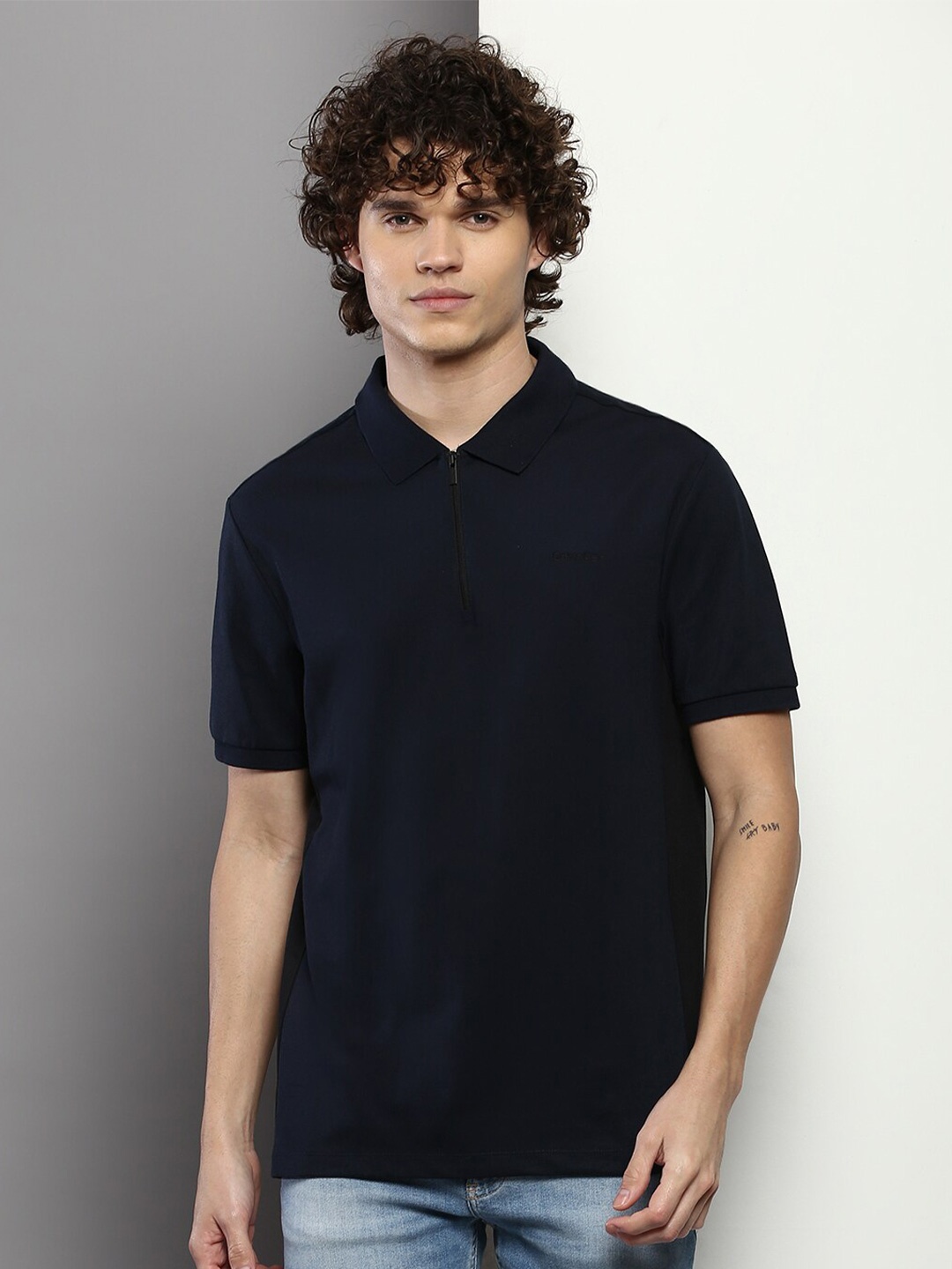

Calvin Klein Jeans Polo Collar Regular Fit T-shirt, Navy blue