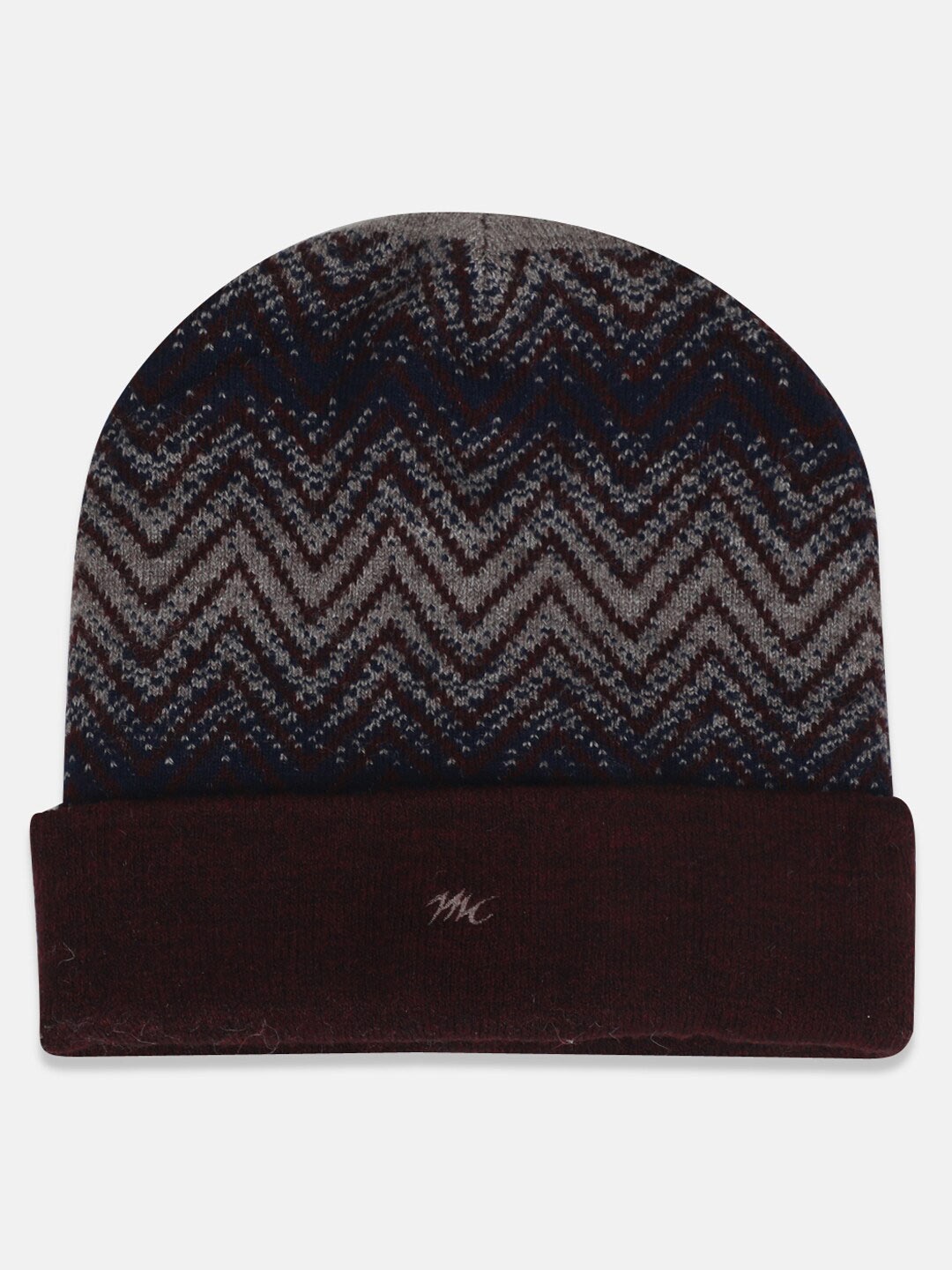 

Monte Carlo Men Self Design Beanie, Maroon