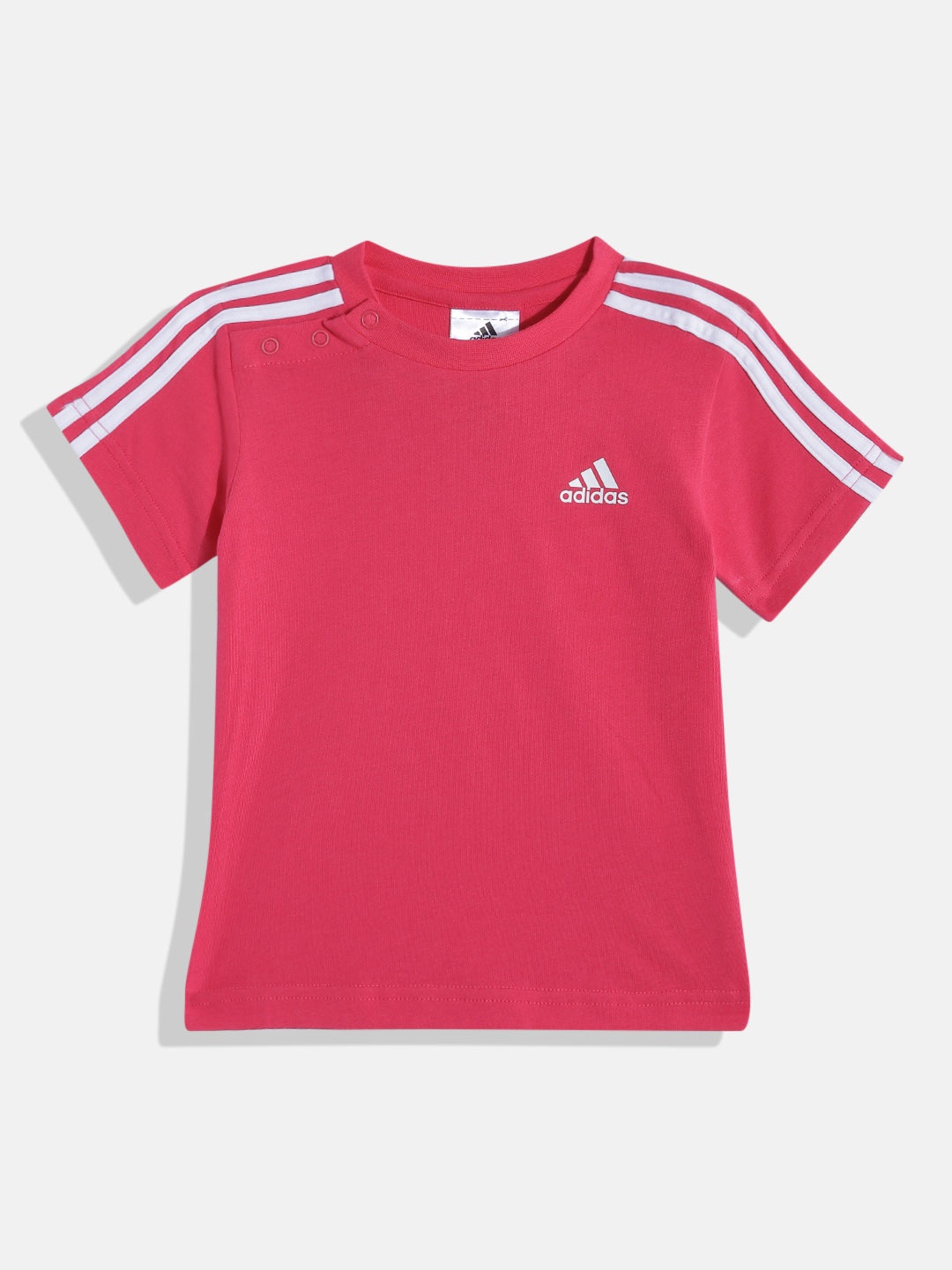 

ADIDAS Boys Pure Cotton IB 3S Round Neck T-shirt, Pink