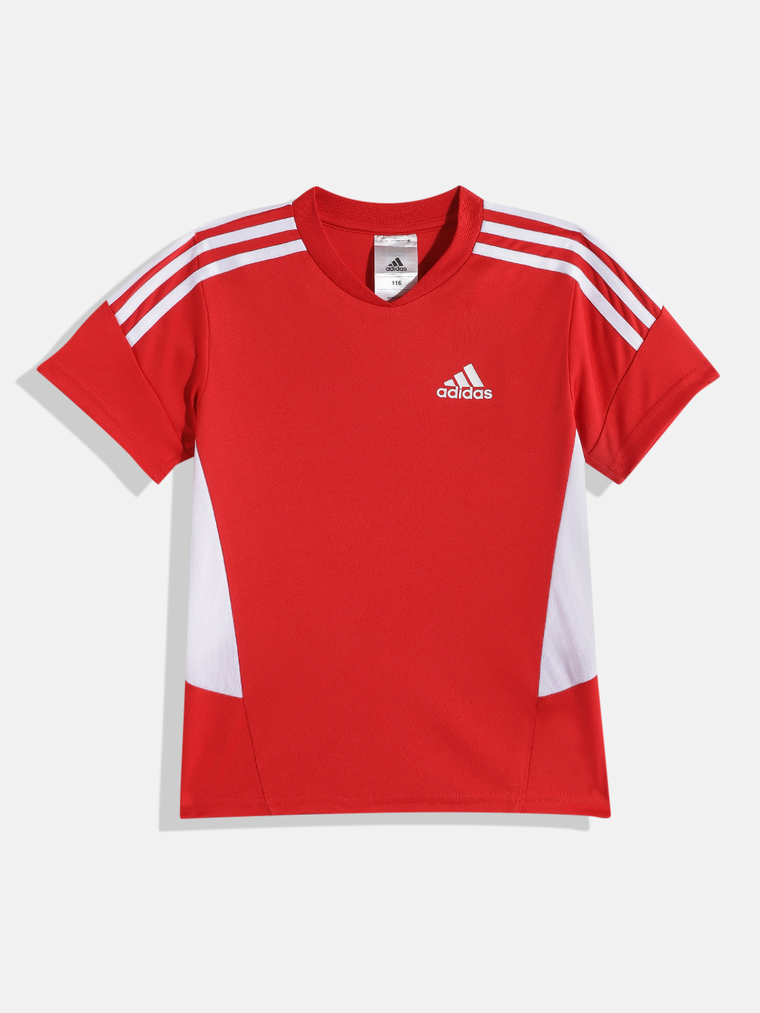 

ADIDAS Boys Brand Logo Detail Aeroready T-shirt, Red