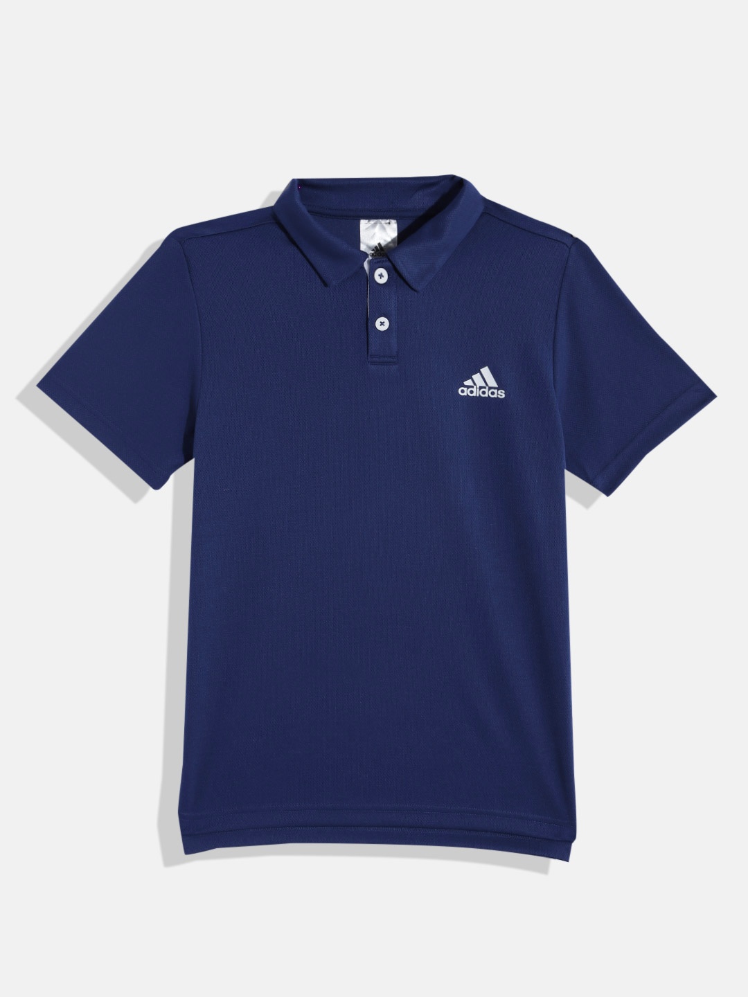 

ADIDAS Boys Brand Logo Printed Detail B Logo Polo T-shirt, Navy blue