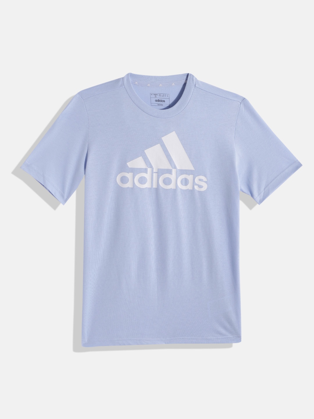 

ADIDAS Kids Brand Logo Printed Pure Cotton BL Tee T-shirt, Blue