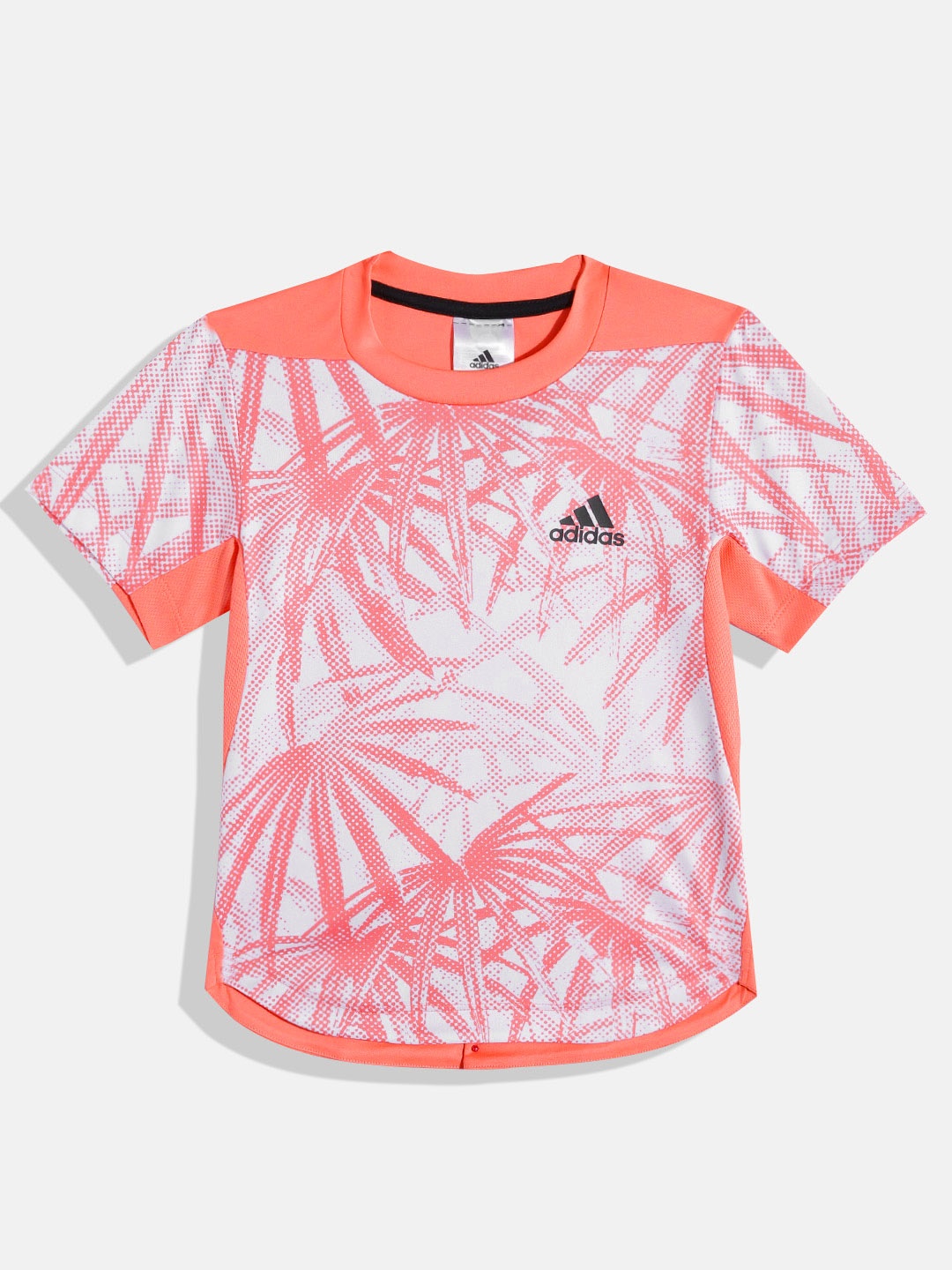 

ADIDAS Boys Abstract Printed Aeroready B Abst AOP Tee Sports T-shirt, Orange