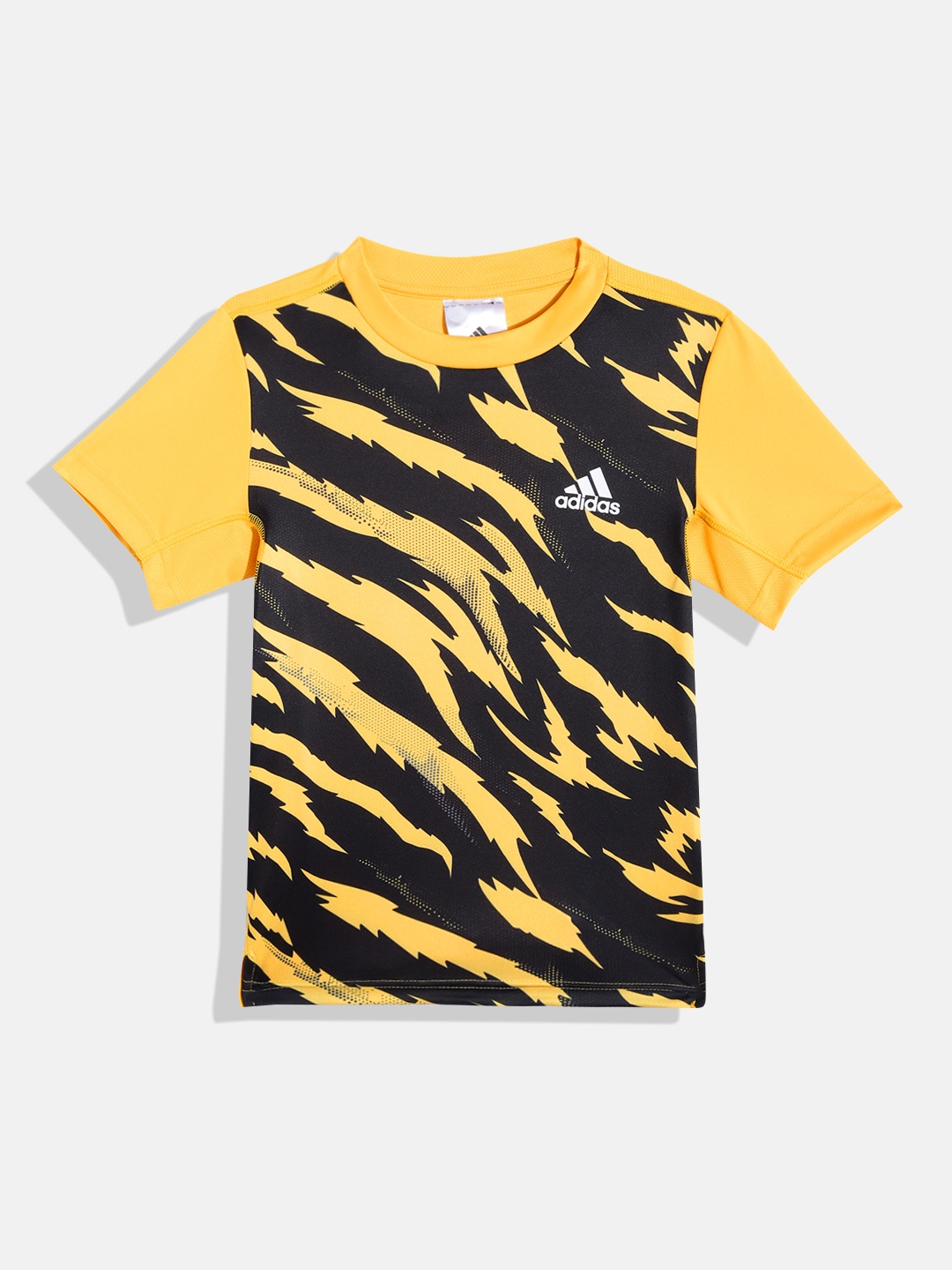 

ADIDAS Boys Abstract Printed F CAMO AOP T-shirt, Yellow