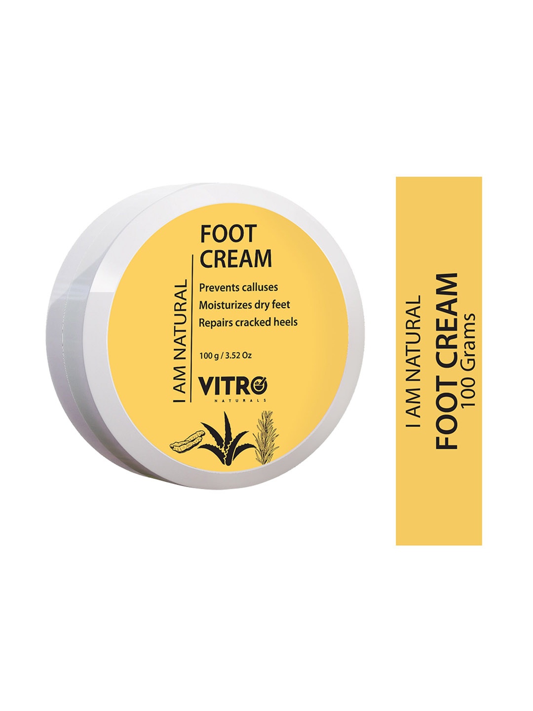 

VITRO I Am Natural Moisturising Foot Cream 100 gm, White