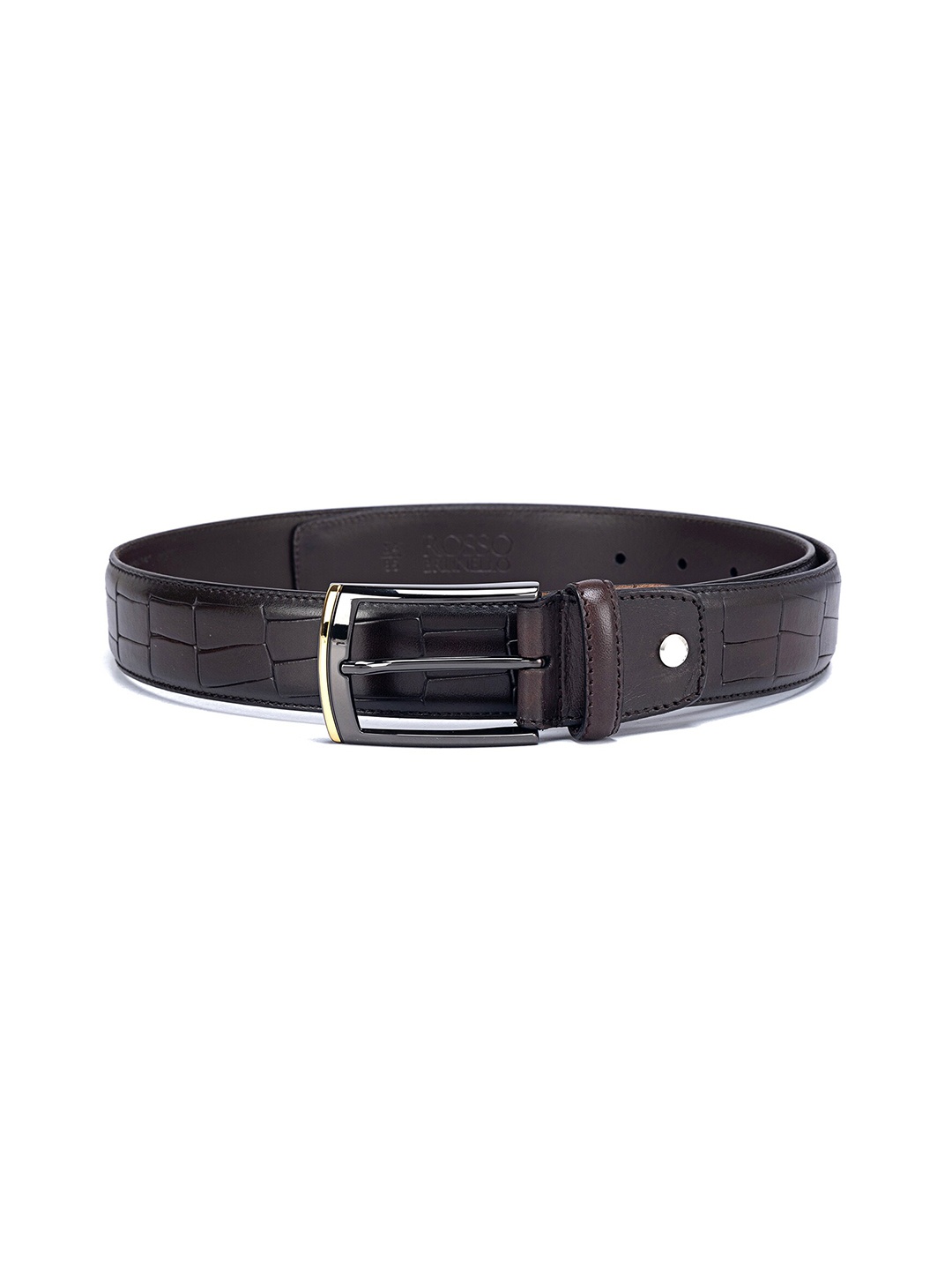 

ROSSO BRUNELLO Men Leather Belt, Brown