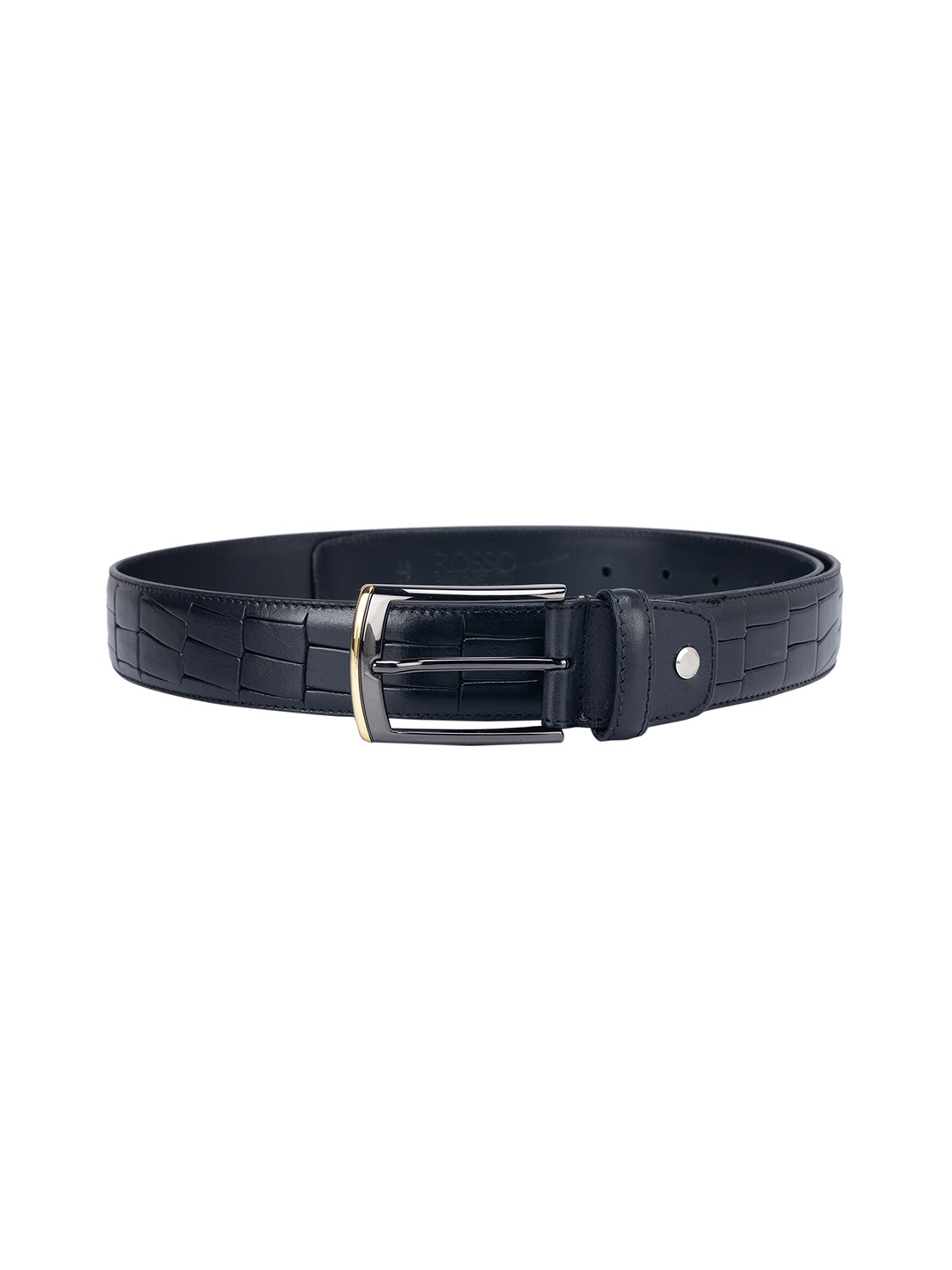

ROSSO BRUNELLO Men Leather Formal Belt, Black