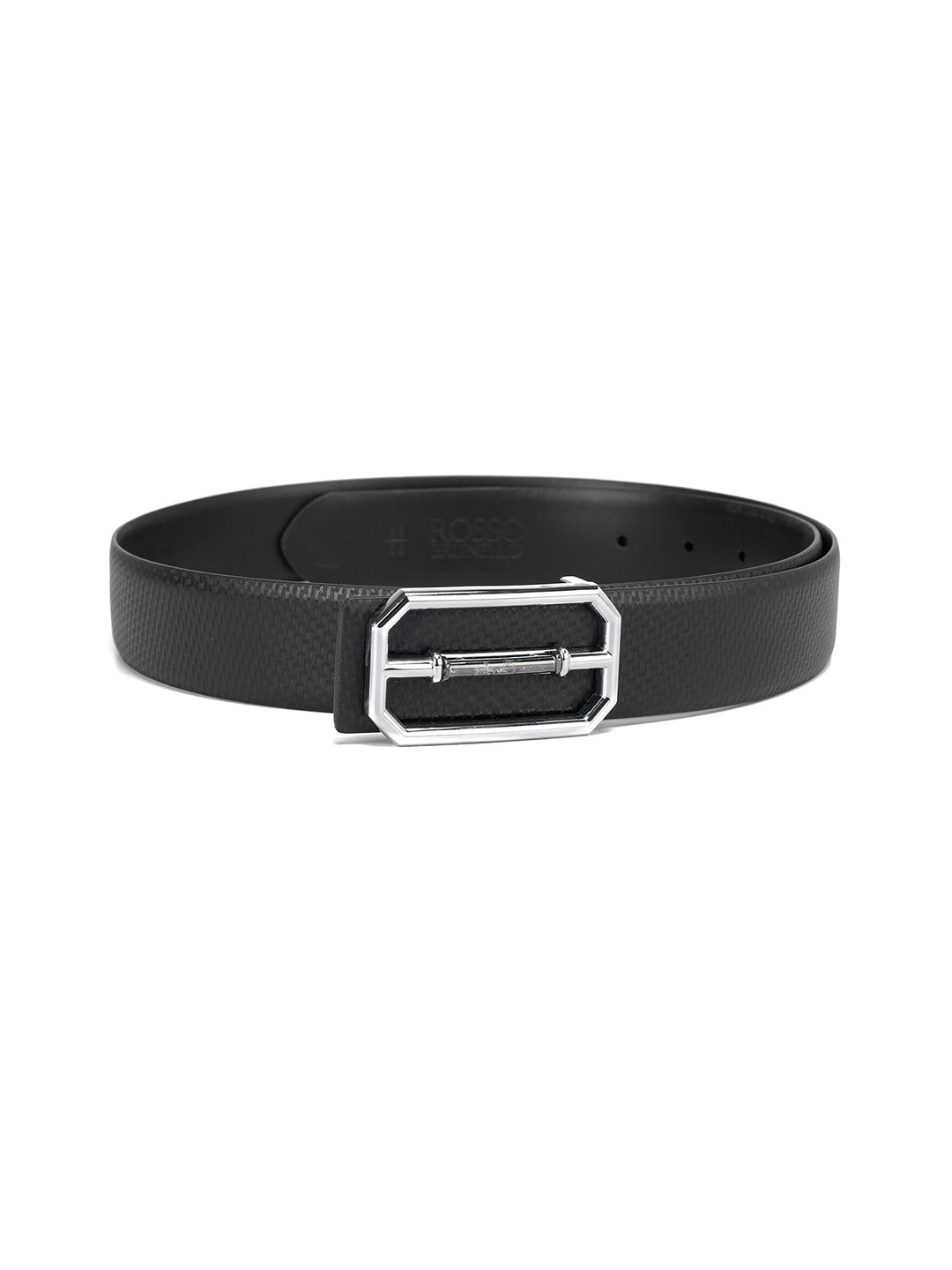 

ROSSO BRUNELLO Men Leather Formal Belt, Black