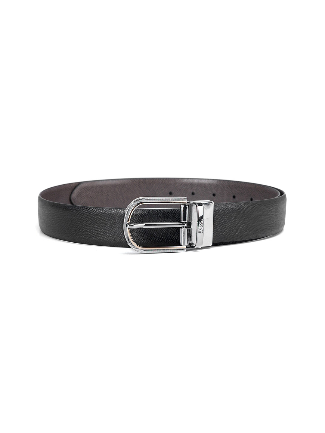 

ROSSO BRUNELLO Men Leather Formal Belt, Black