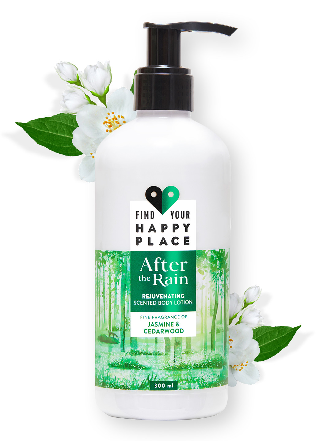 

FIND YOUR HAPPY PLACE After The Rain Moisturising Body Lotion with Jasmine - 300ml, Green