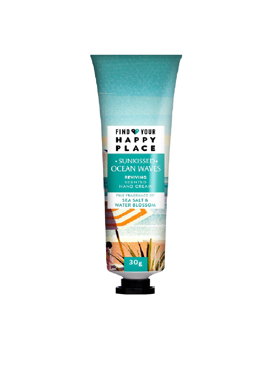 

FIND YOUR HAPPY PLACE Sunkissed Ocean Waves Scented Hand Cream with Sea Salt - 30 g, Blue
