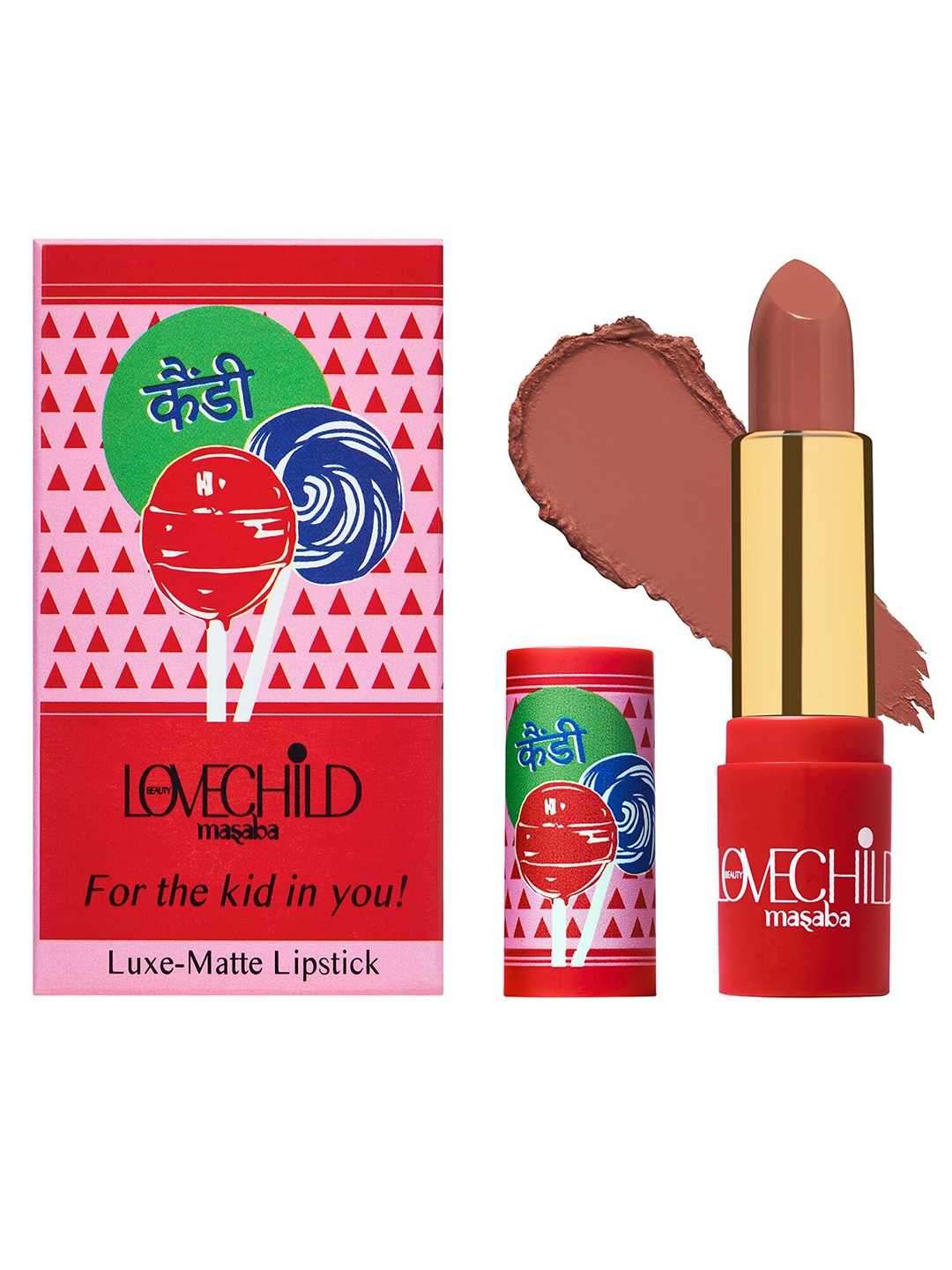 

Lovechild Masaba For The Kid In You Luxe-Matte Long Lasting Lipstick 4g - Eye-candy 01, Nude