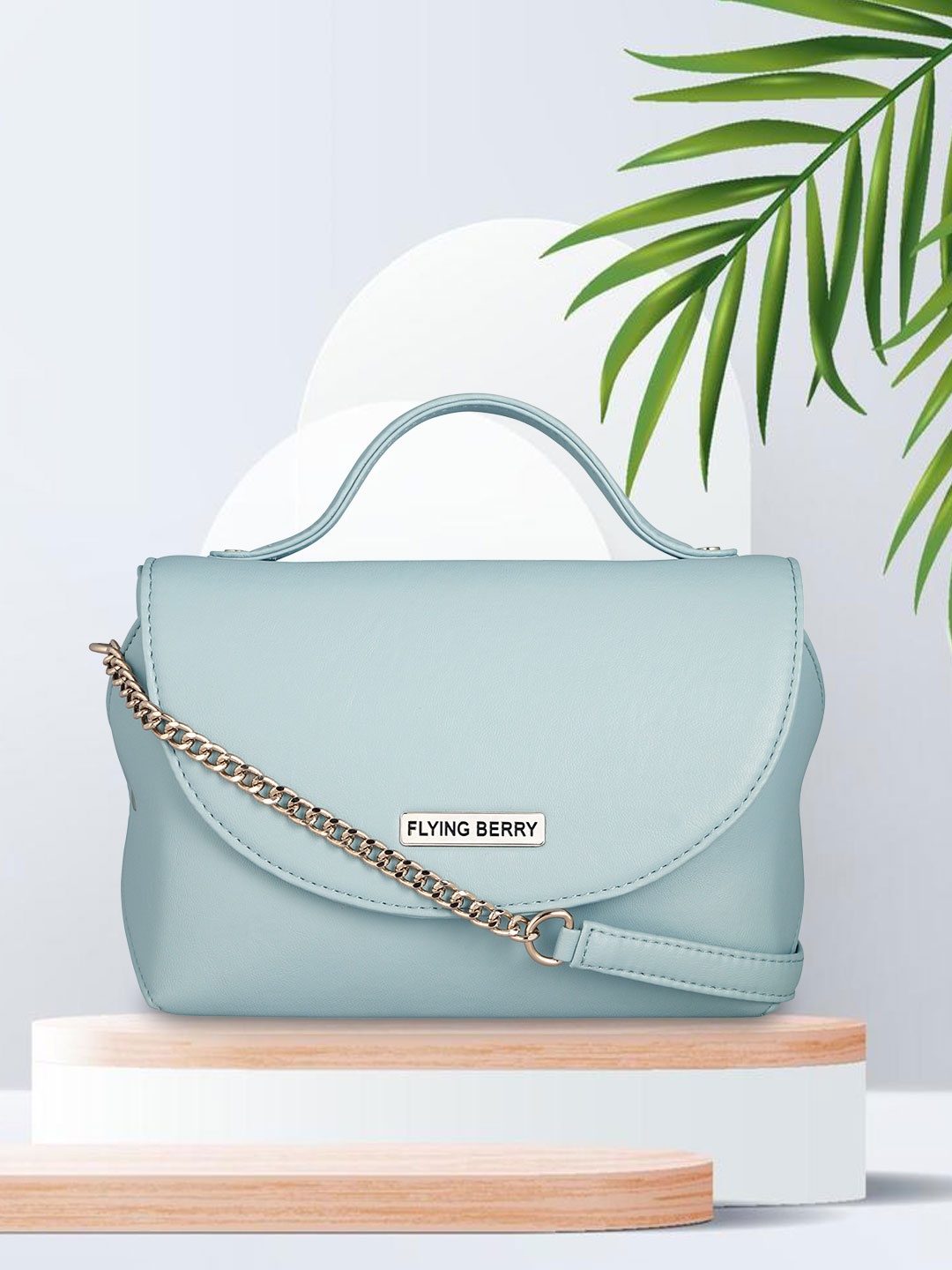 

FLYING BERRY Structured Satchel, Blue