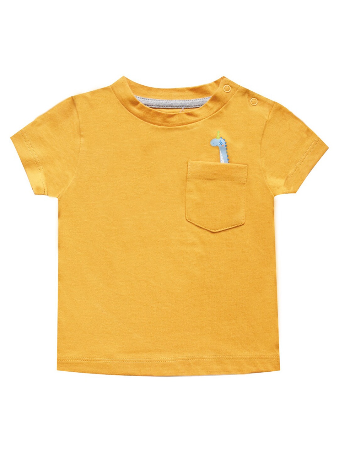 

milou Infants Boys Round Neck Pure Cotton T-shirt, Yellow