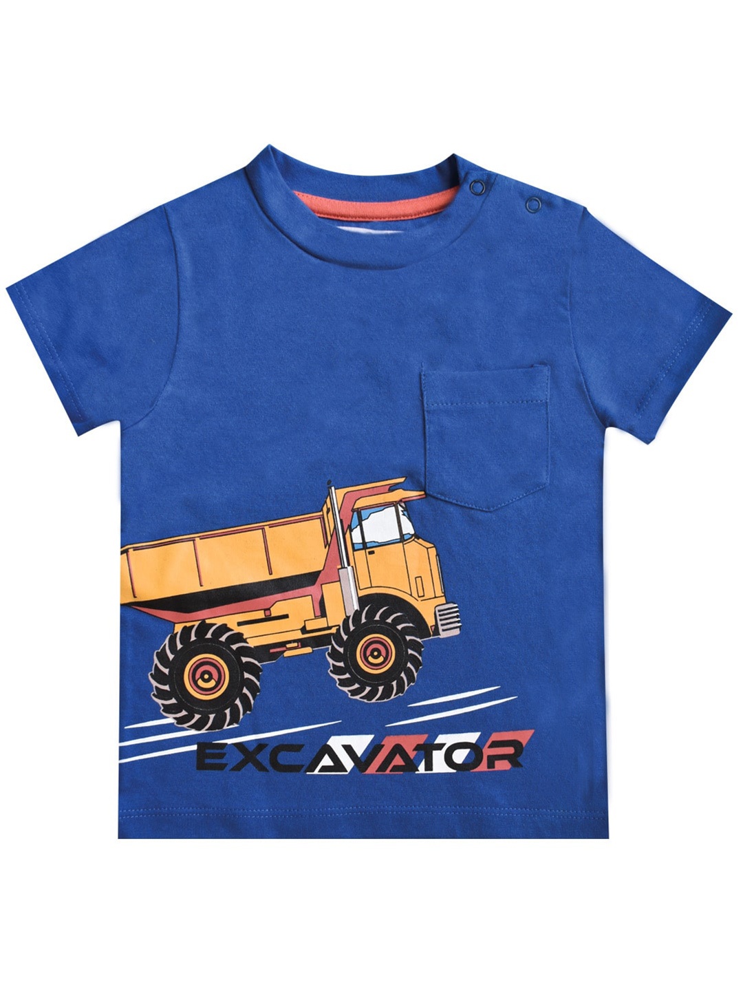 

milou Infants Boys Graphic Printed Round Neck Pure Cotton T-shirt, Blue