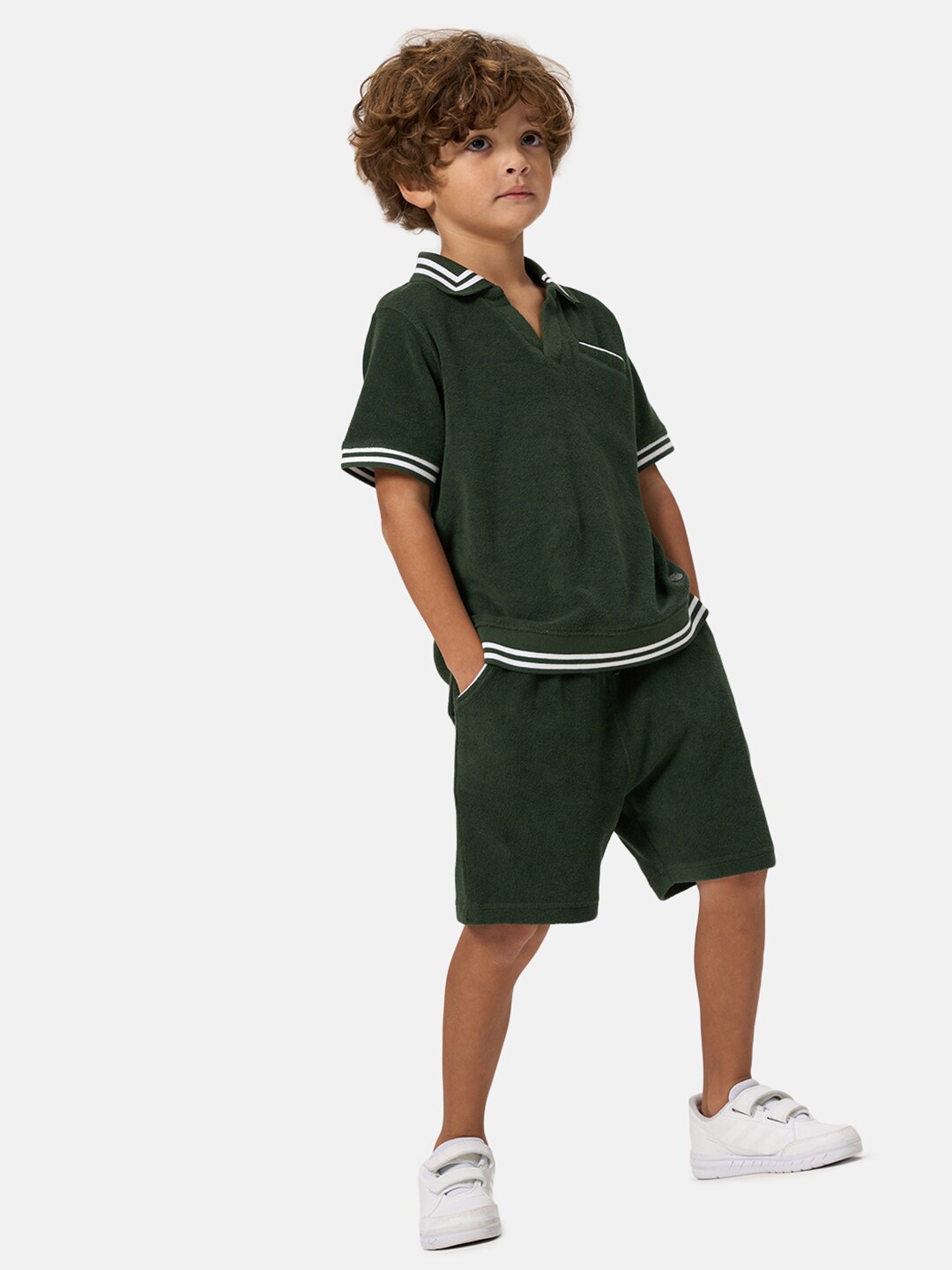 

Angel & Rocket Boys Polo Collar Slim Fit T-shirt, Green