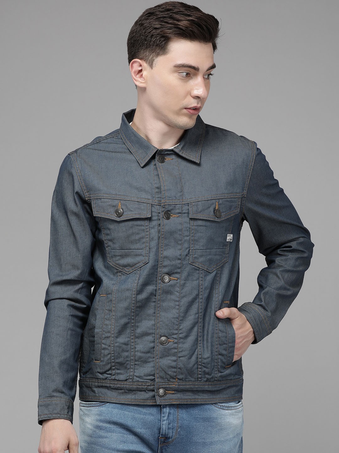 

Voi Jeans Men Lightweight Denim Jacket, Blue