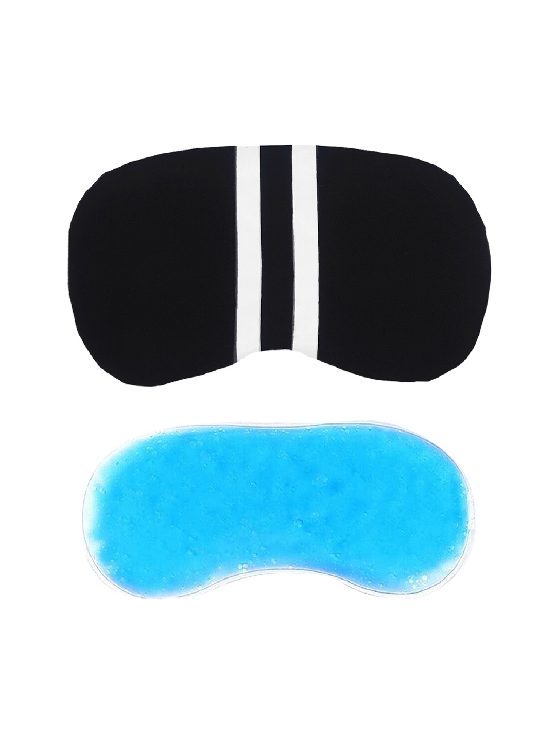 

JENNA Striped Sleeping Eye Mask With Cooling Ice Gel, Black