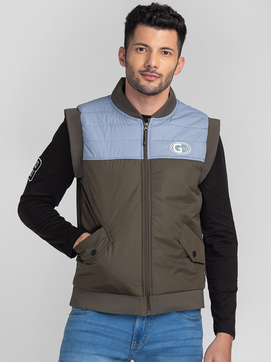 

GIORDANO Men Colourblocked Lightweight Outdoor Sporty Jacket, Green