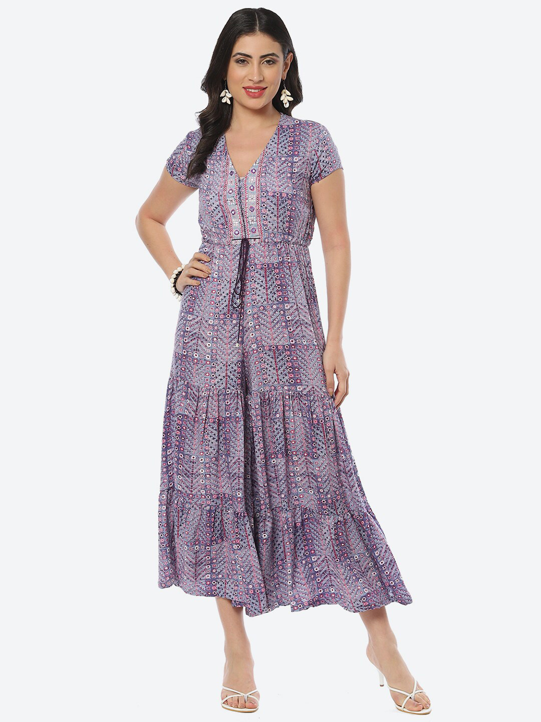 

Biba Printed Basic Jumpsuit, Purple