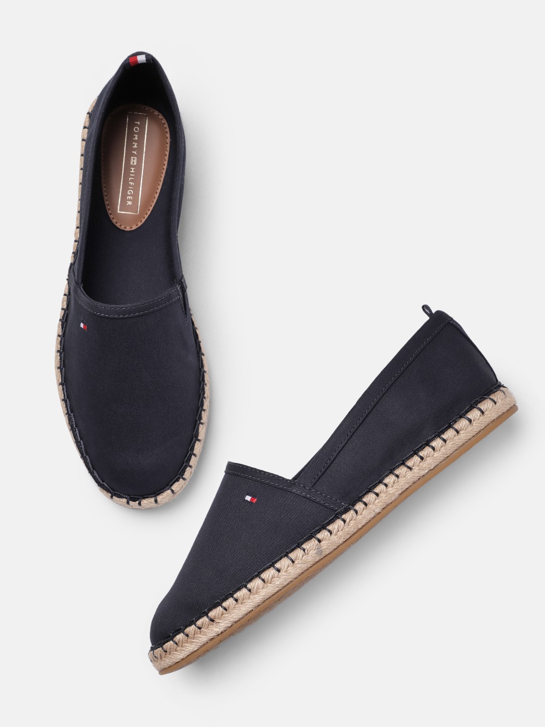 

Tommy Hilfiger Women Brand Logo Embroidered Espadrilles, Navy blue