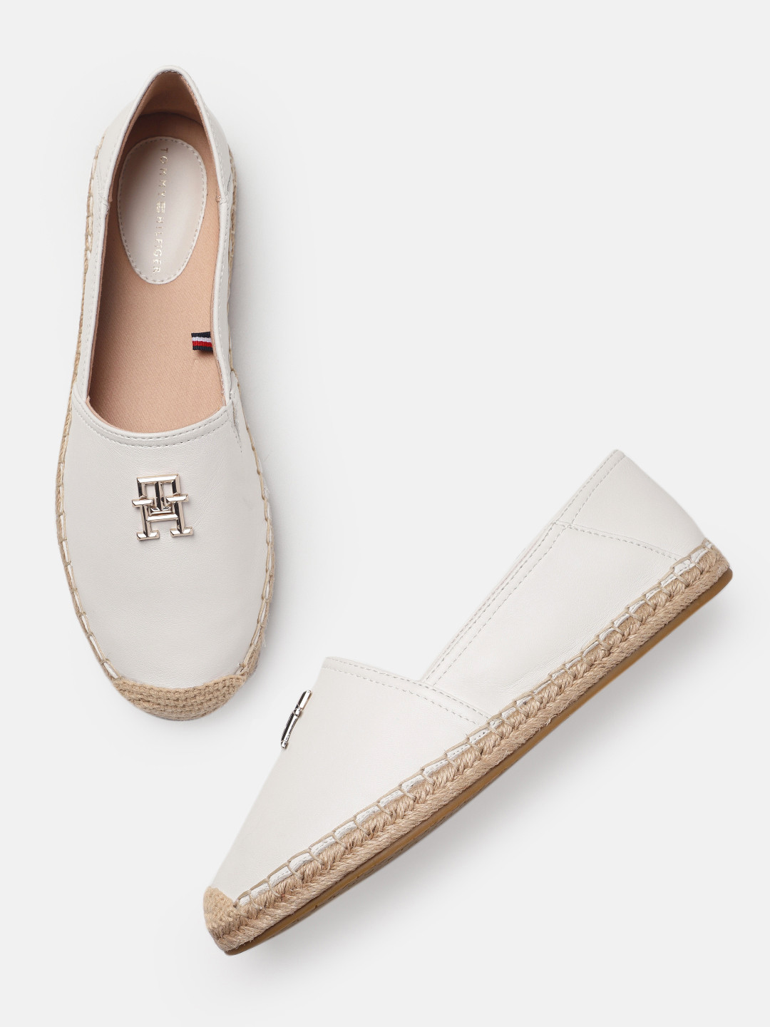 

Tommy Hilfiger Women Leather Espadrilles, White