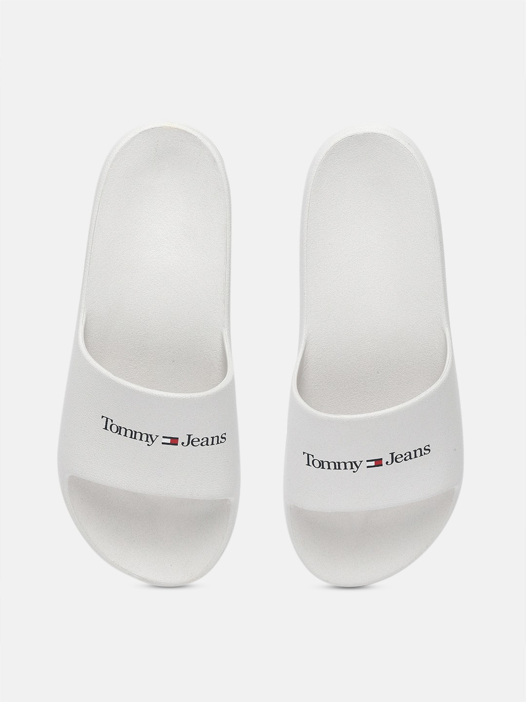 

Tommy Hilfiger Women Brand Logo Printed Sliders, White