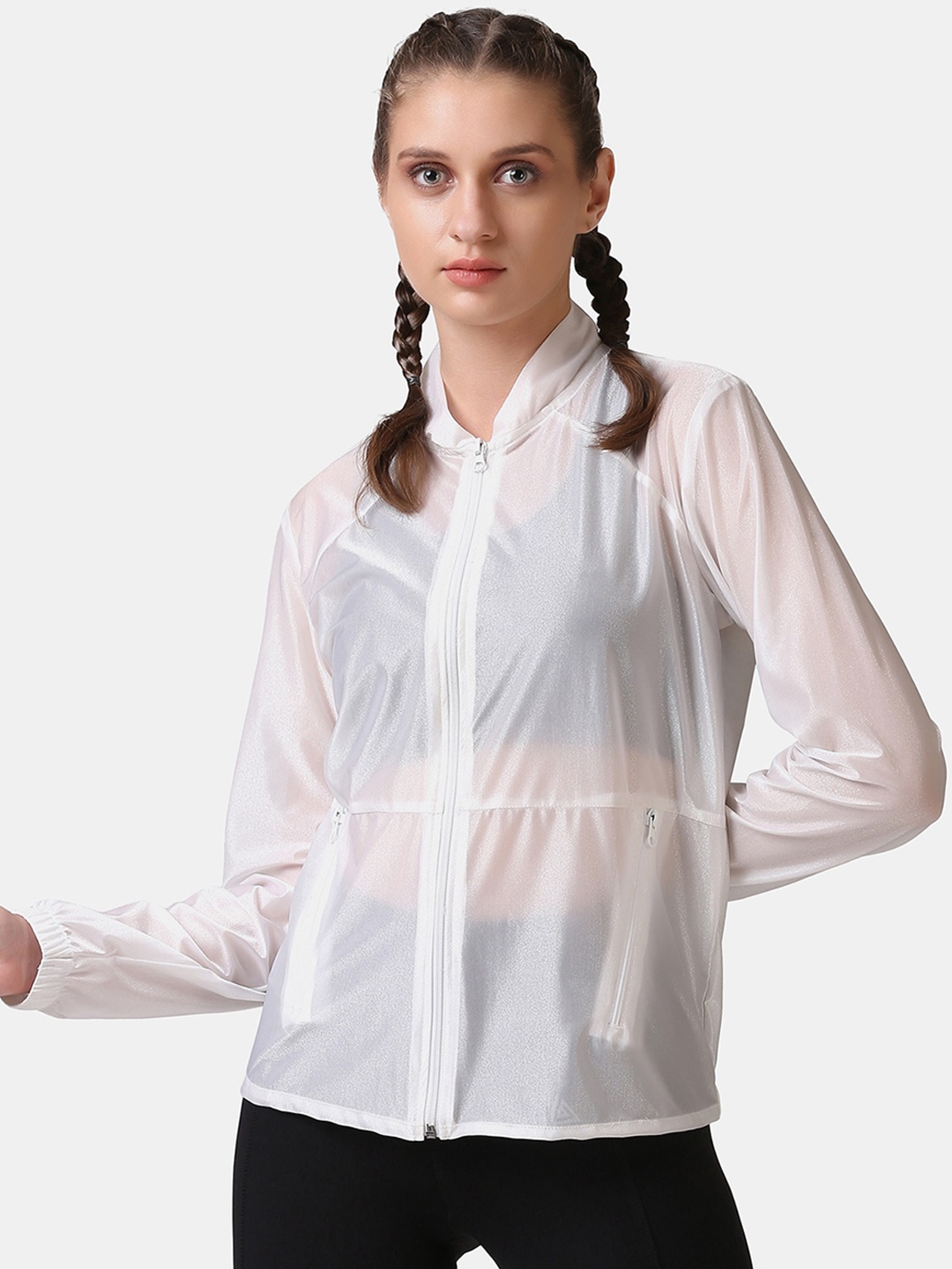 

Aesthetic Bodies Women Lightweight Training or Gym Sporty Jacket, White
